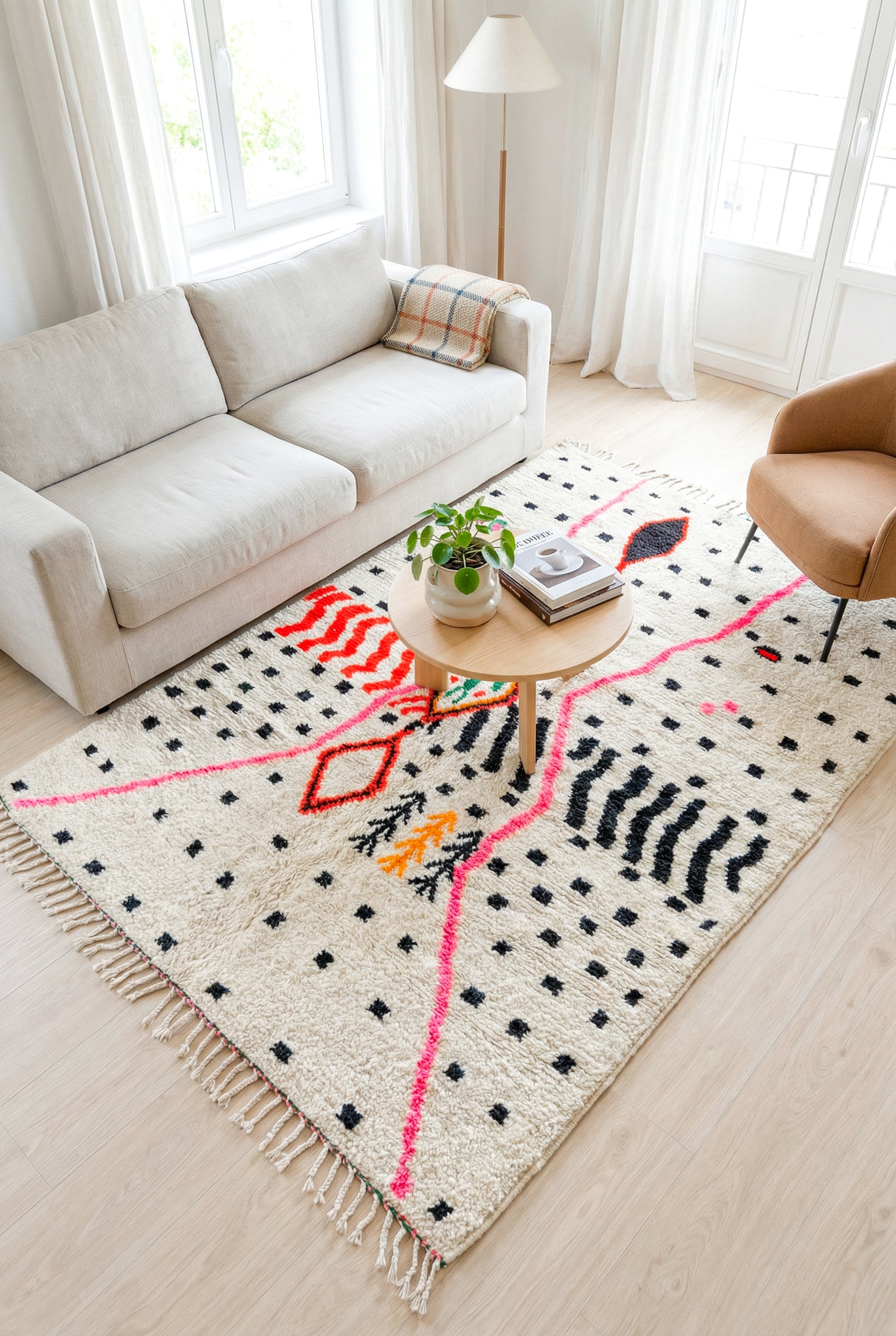 Bunter Berberteppich 158 x 267 cm - Nr. 2176