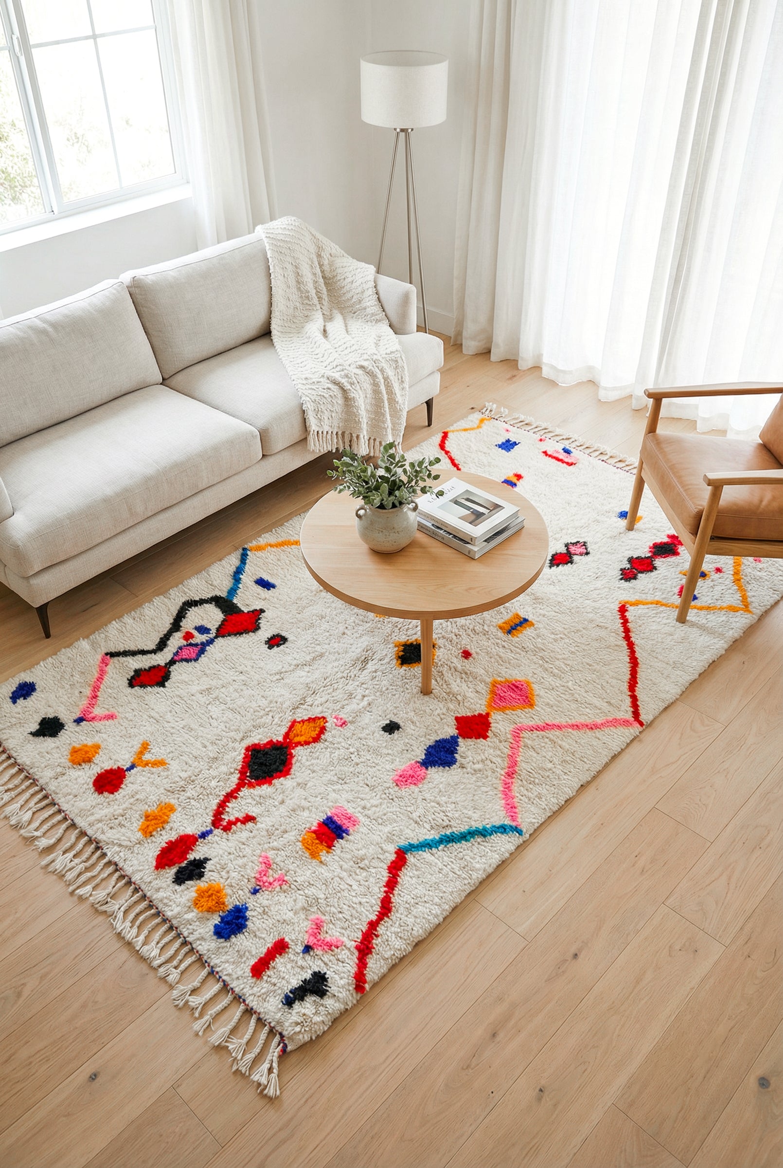 Colorful Berber rug 138 x 266 cm - no. 2044