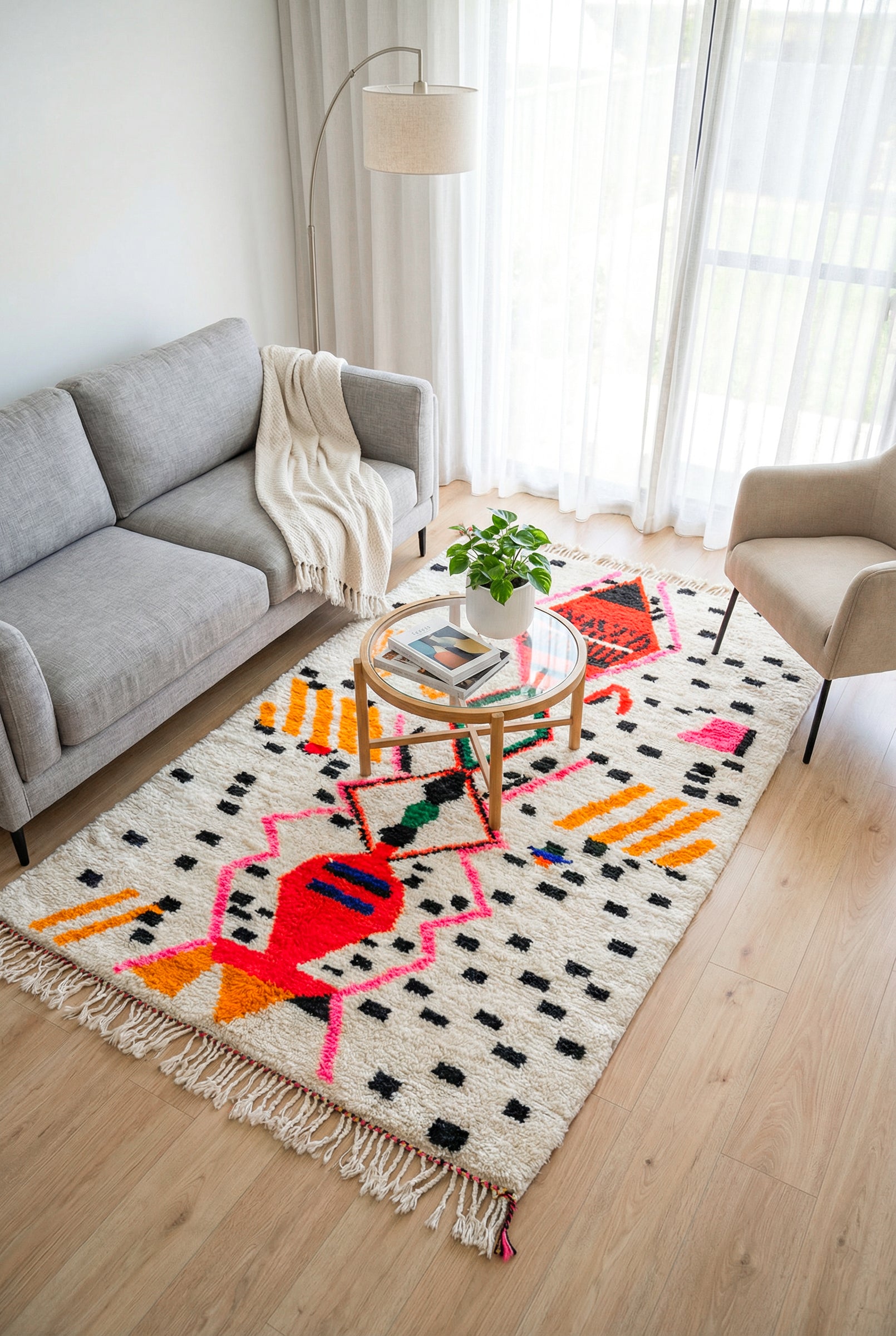 Colorful Berber rug 153 x 285 cm - n°2008