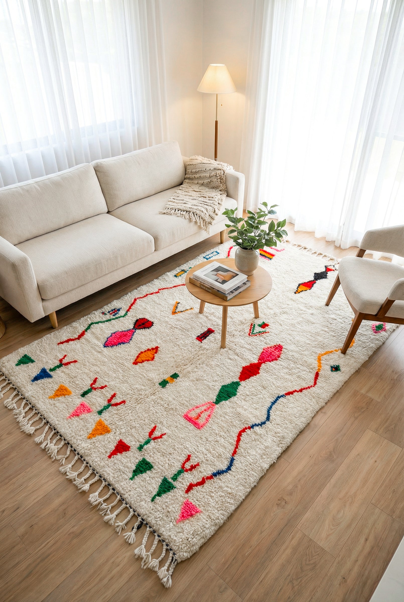 Colorful Berber rug 152 x 266 cm - n°1833