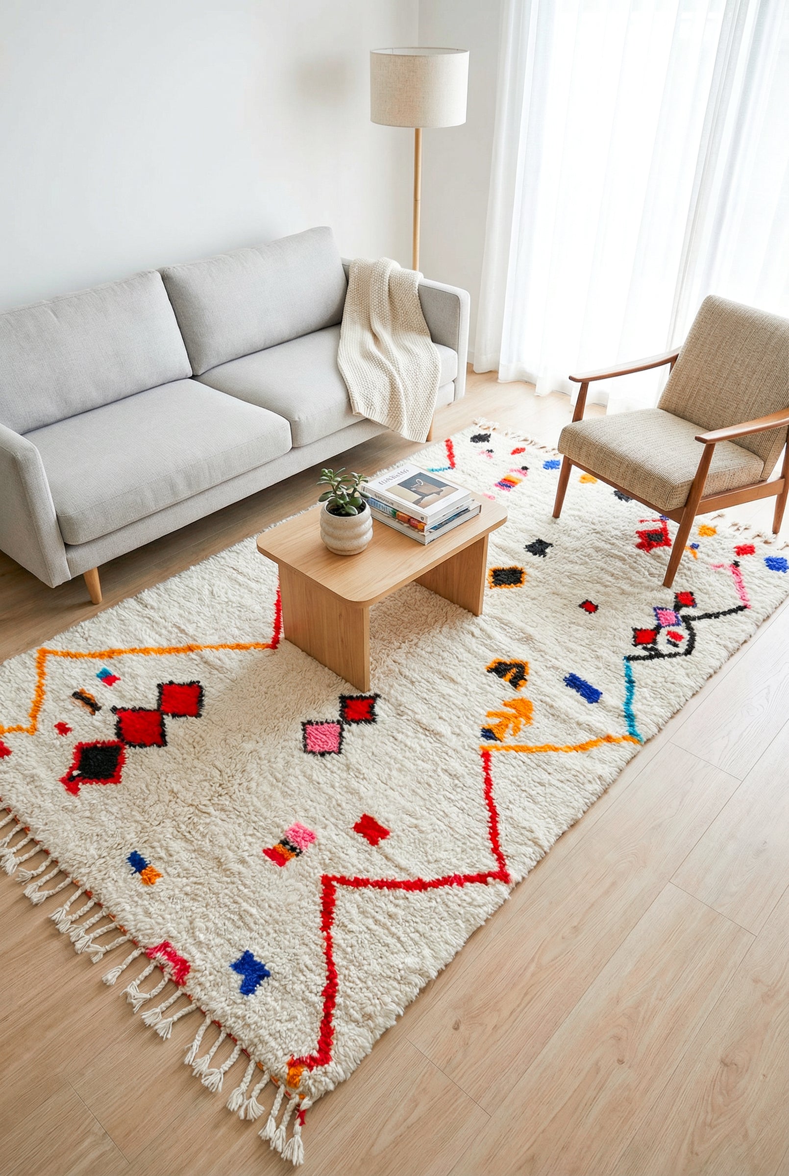 Colorful Berber rug 147 x 287 cm - n°1816