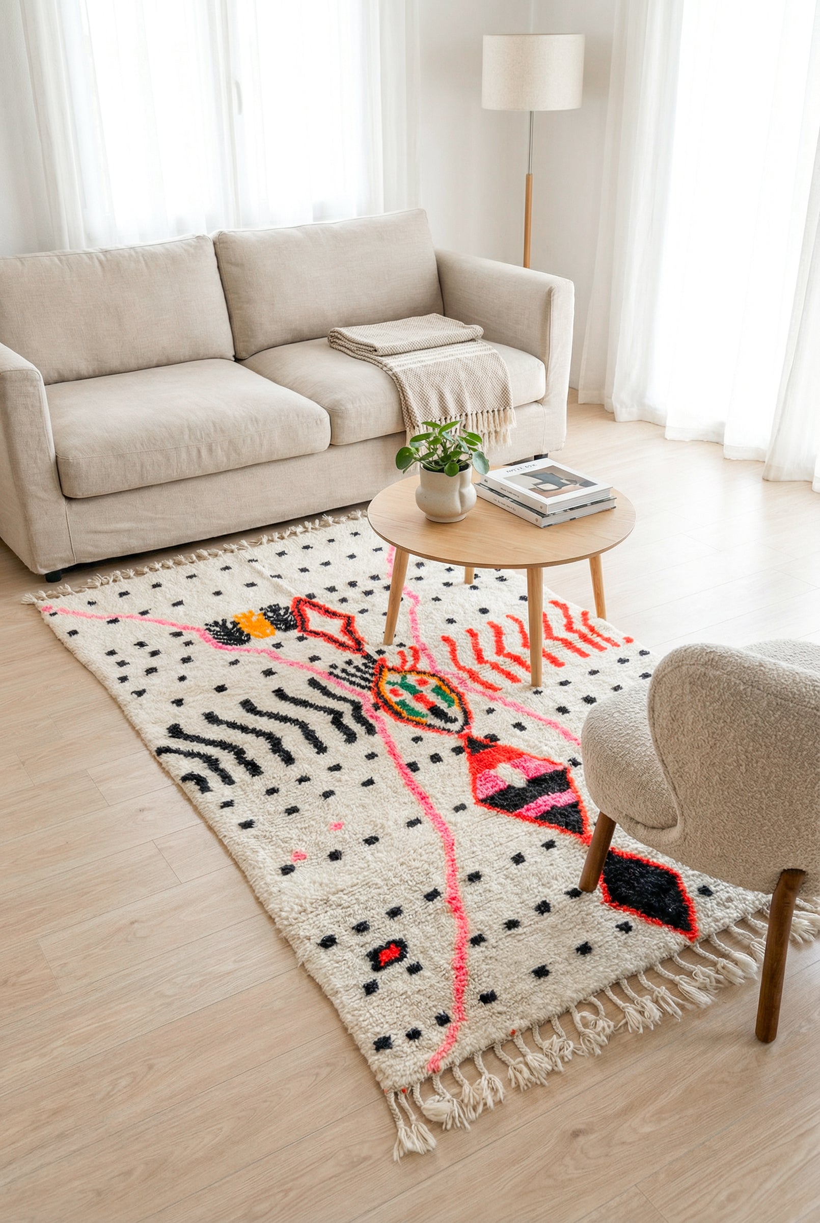 Bunter Berberteppich 154 x 268 cm – Nr. 1715