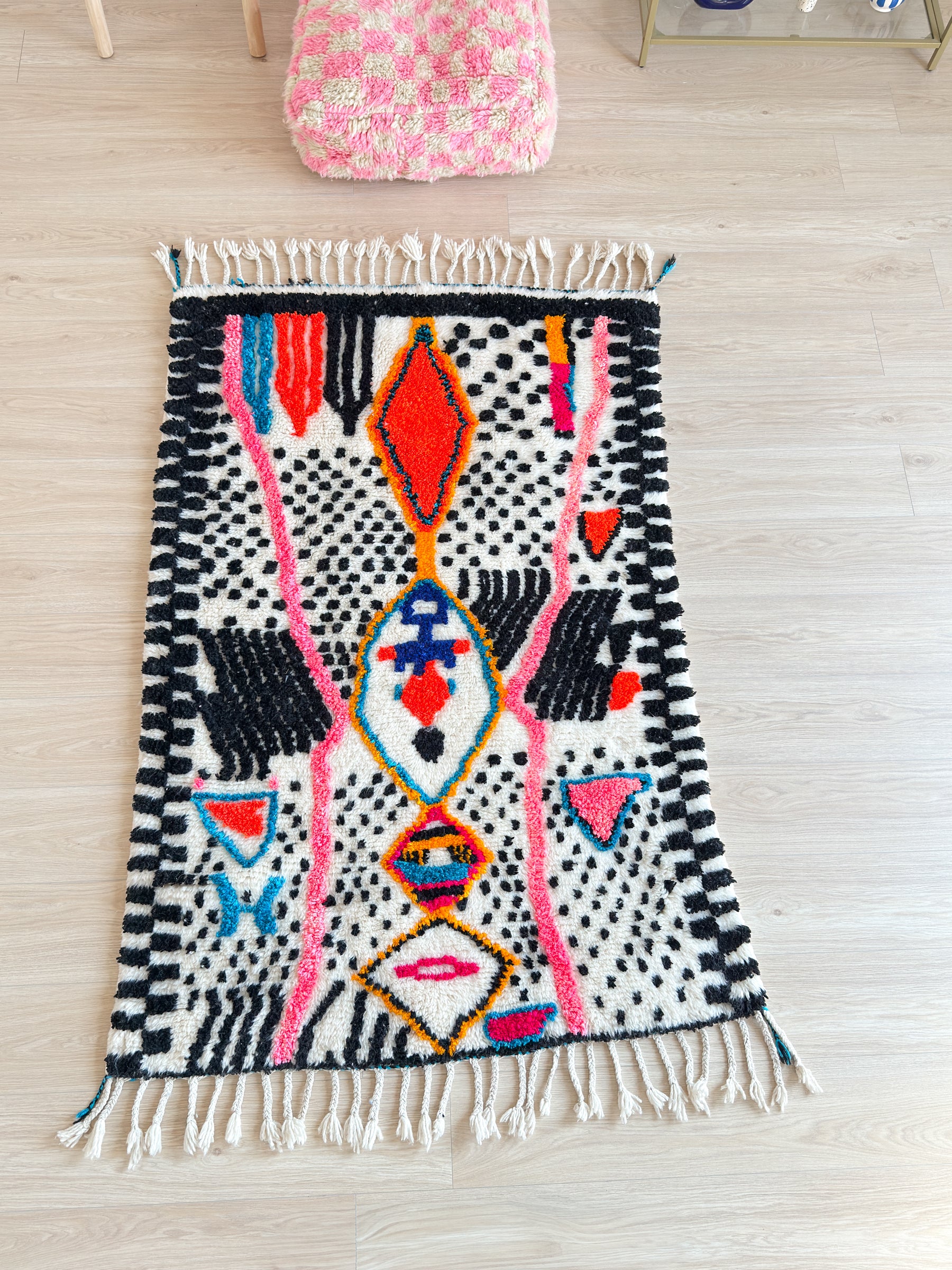 Colorful Berber rug 125 x 201 cm - No. 2526