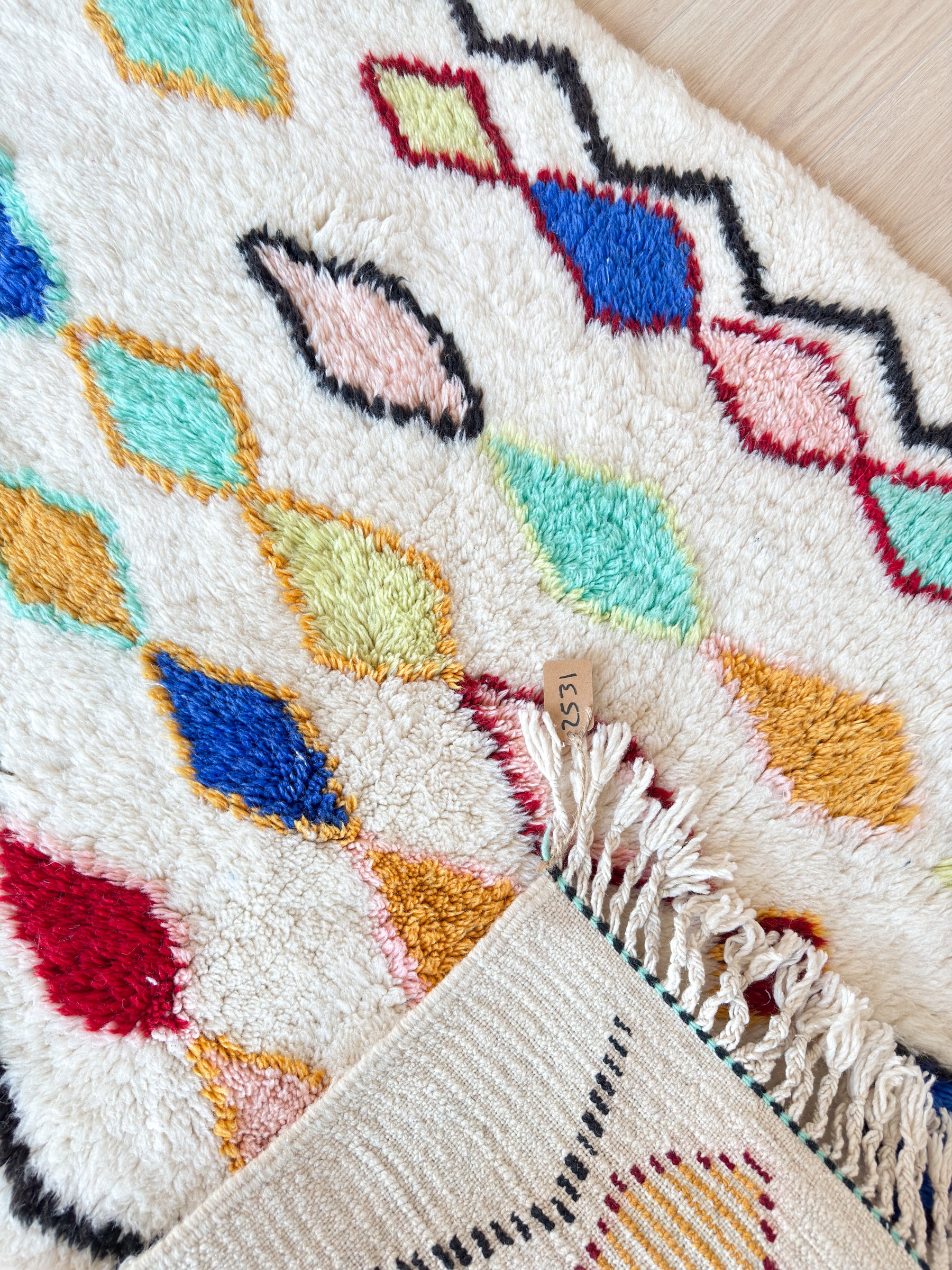Kleurrijk Berber tapijt 112 x 167 cm - n°2531