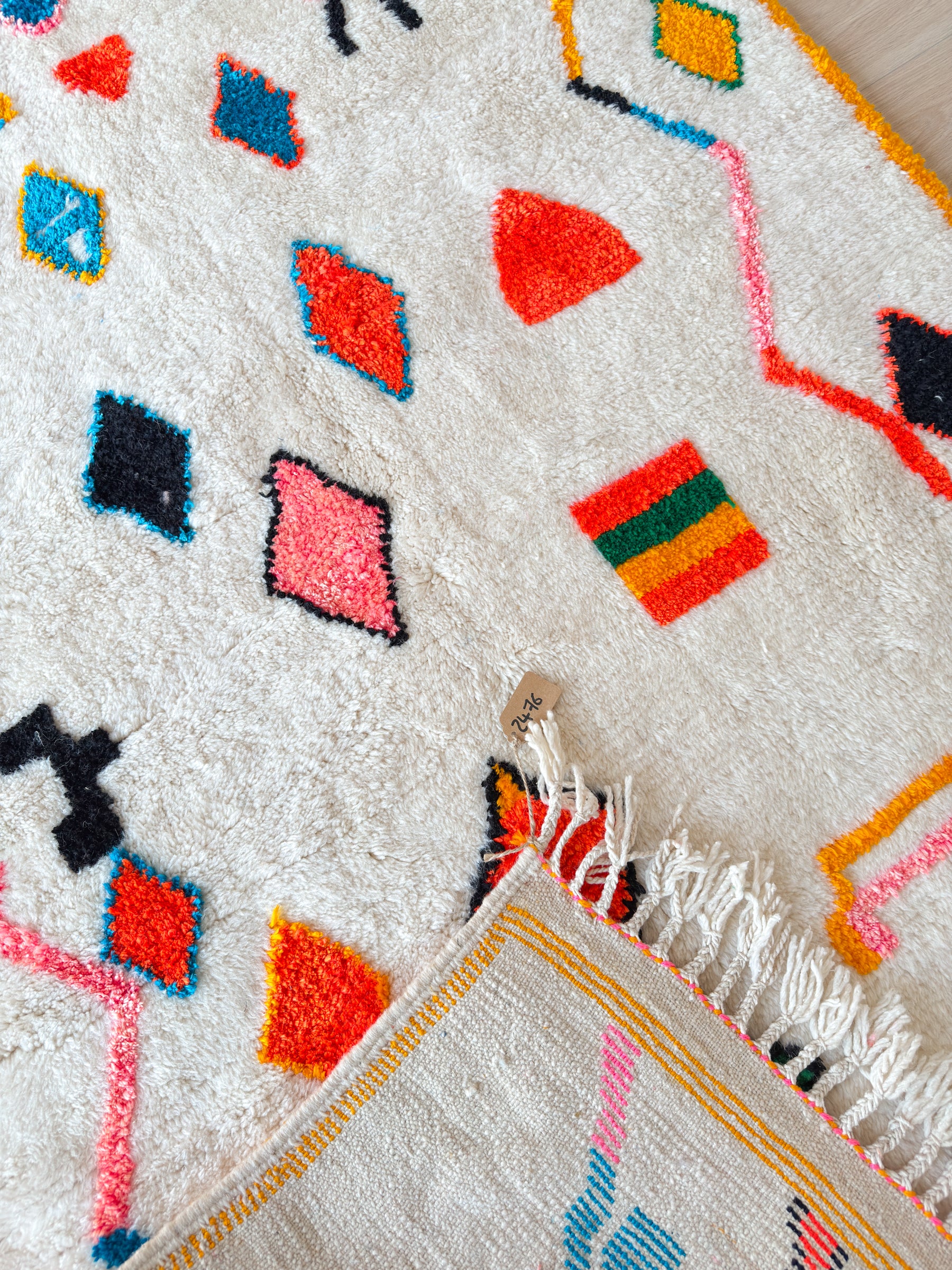 Colorful Berber rug 143 x 263 cm - No. 2476