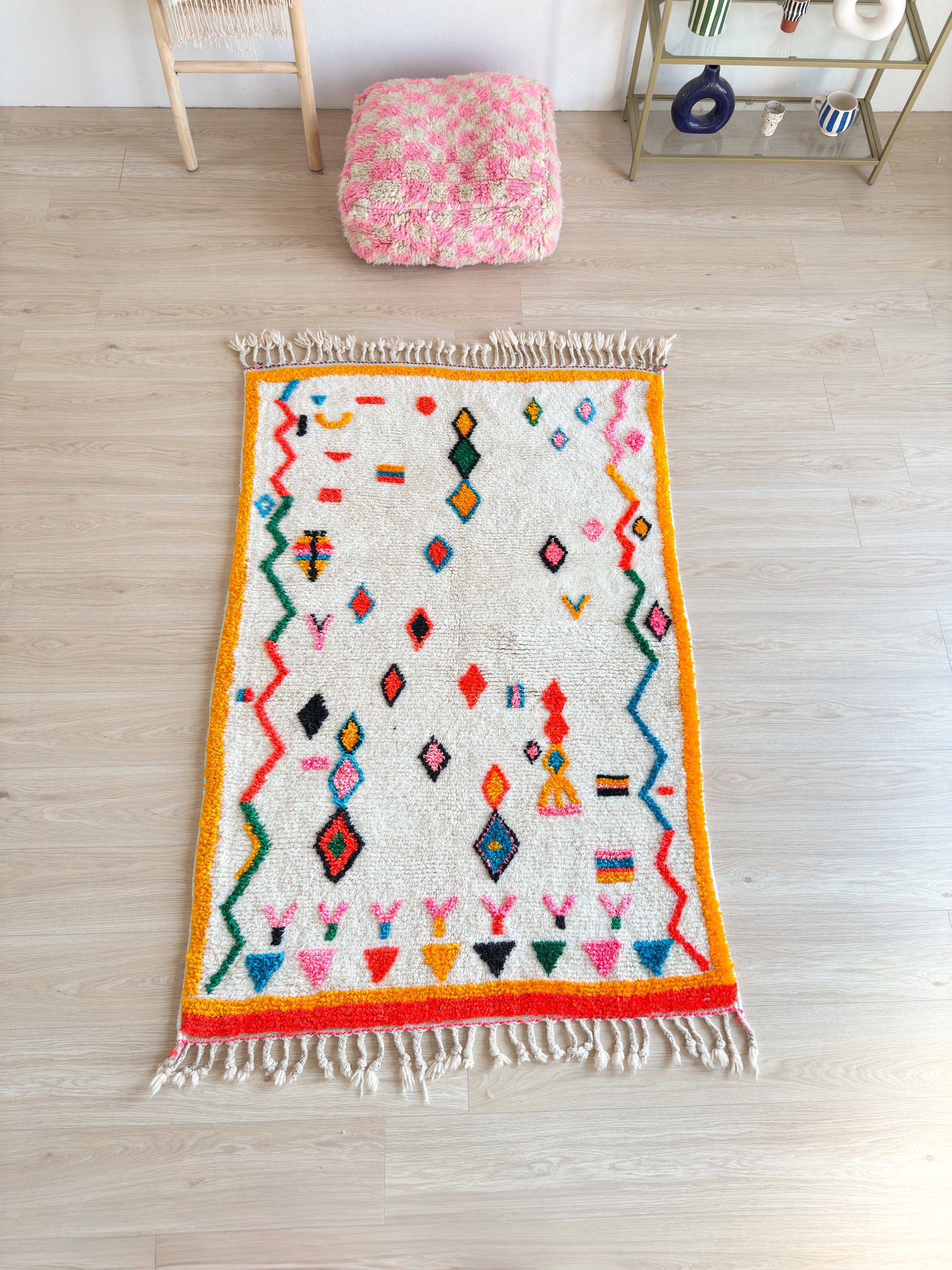 Colorful Berber rug 121 x 194 cm - No. 2475
