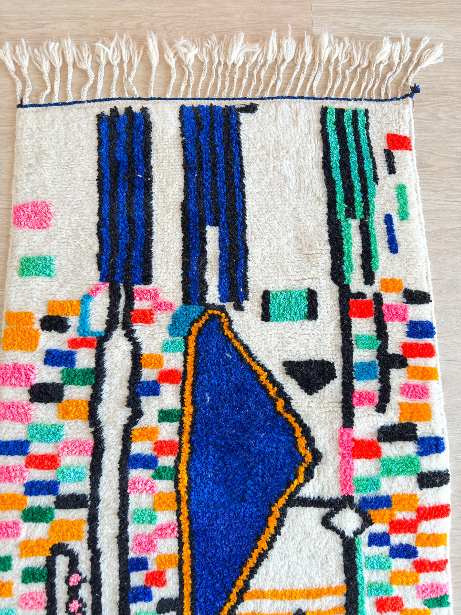 Colorful Berber rug 99 x 185 cm - No. 2484