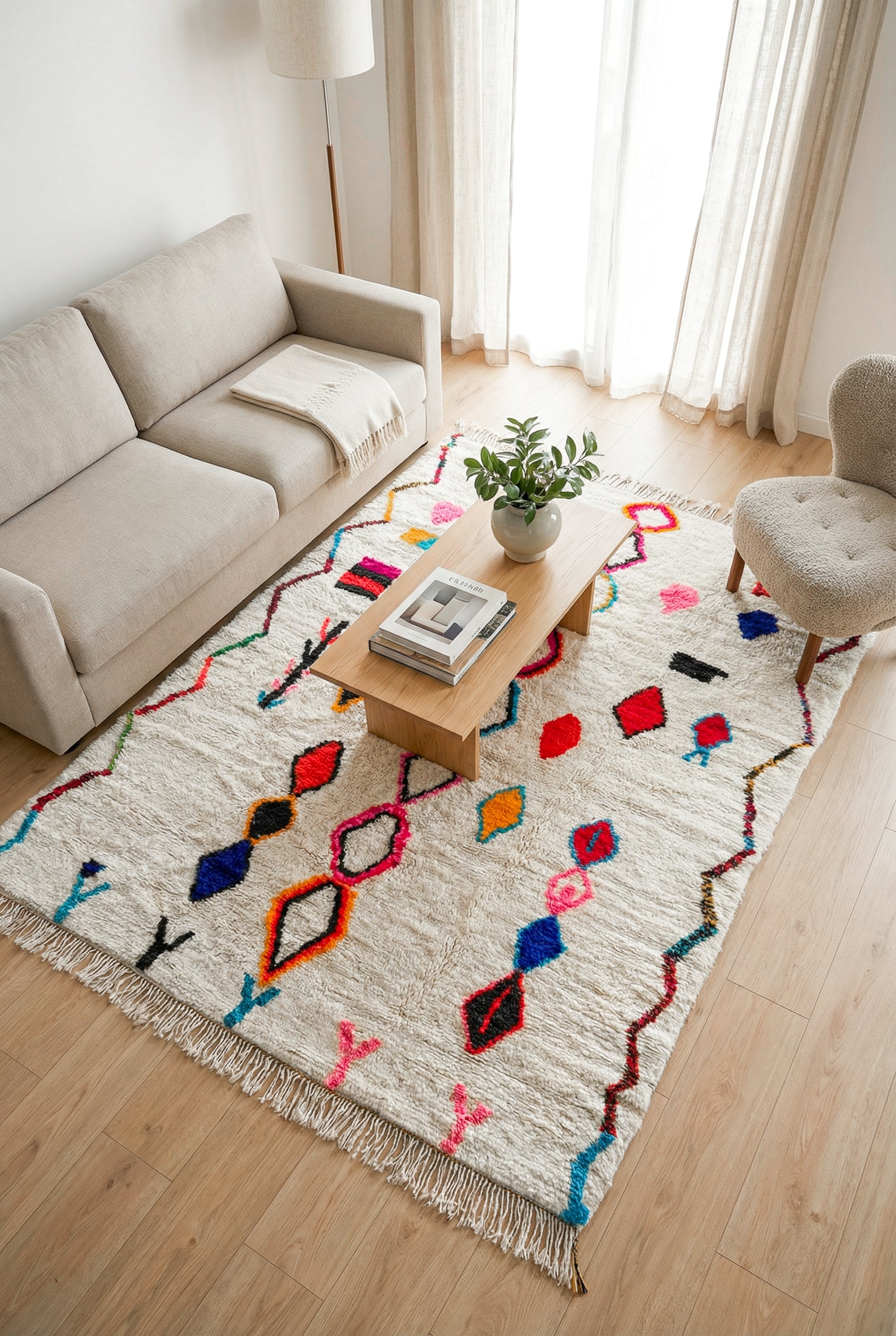 Colorful Berber rug 264 x 364 cm - No. 2419