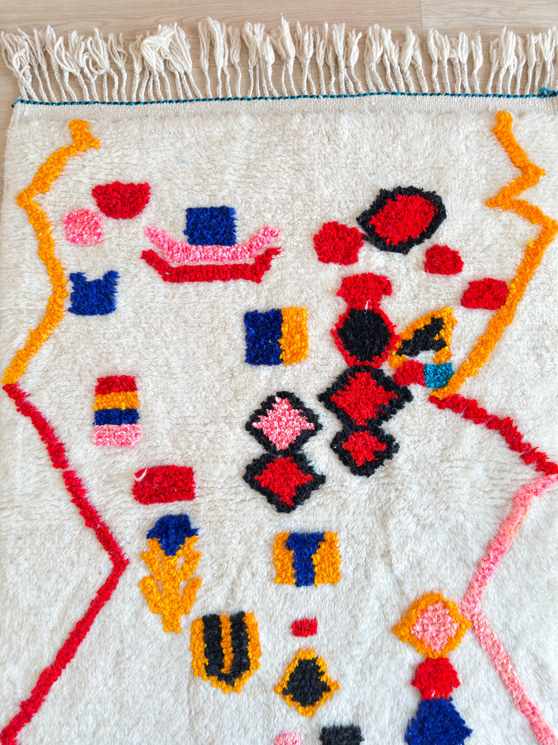 Colorful Berber rug 98 x 166 cm - No. 2488