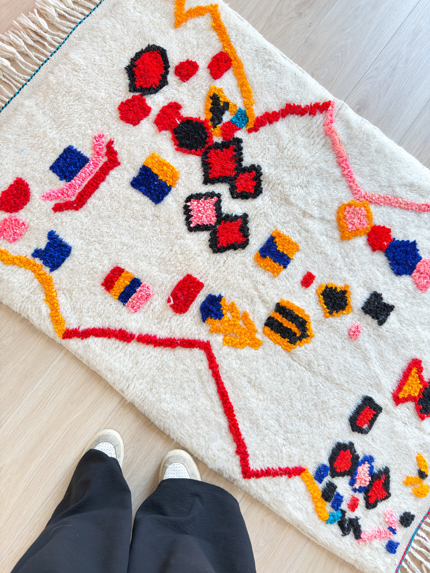 Colorful Berber rug 98 x 166 cm - No. 2488