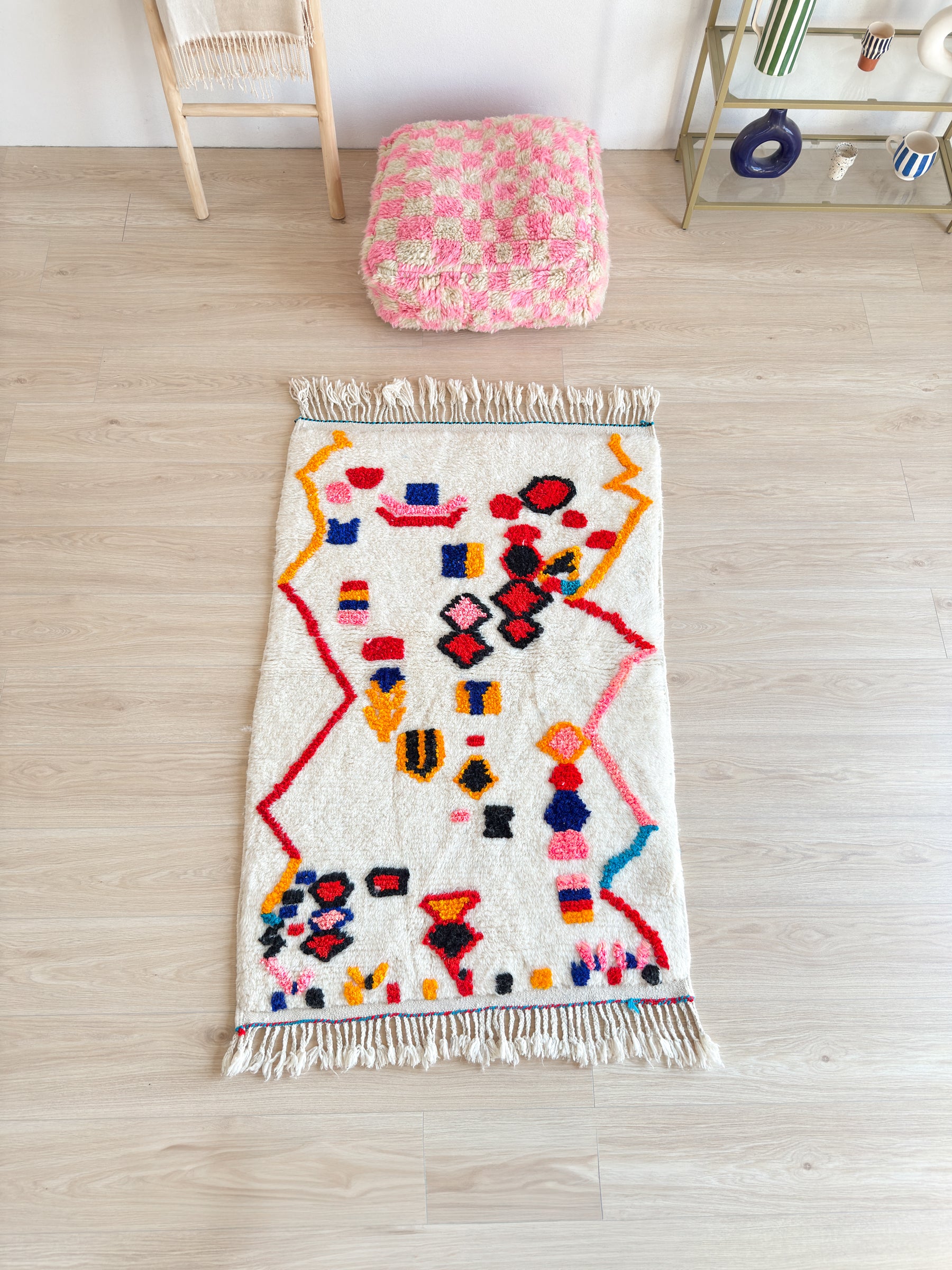 Colorful Berber rug 98 x 166 cm - No. 2488