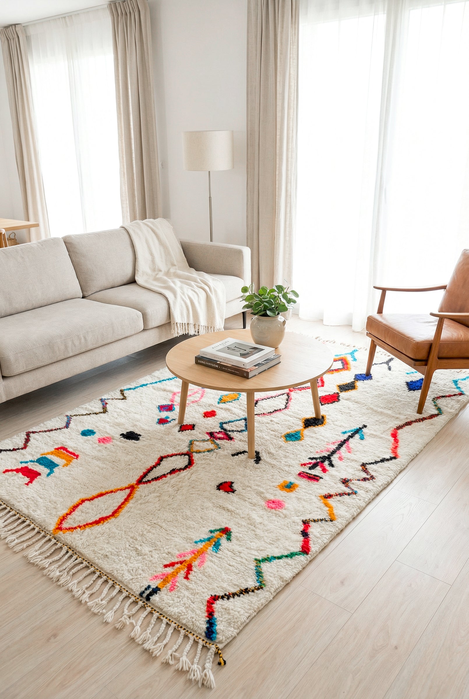 Tapis berbère coloré 189 x 310 cm - n°2206