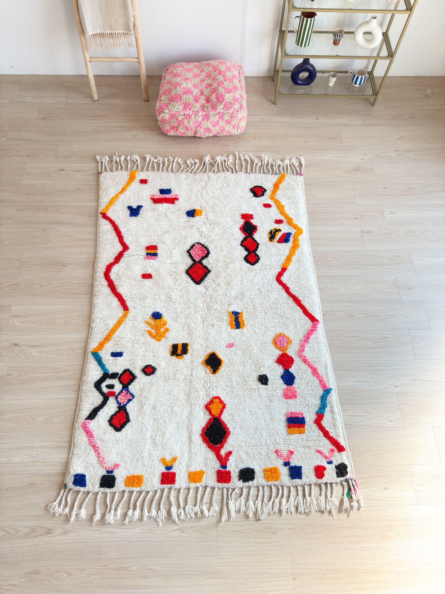Colorful Berber rug 143 x 234 cm - No. 2483