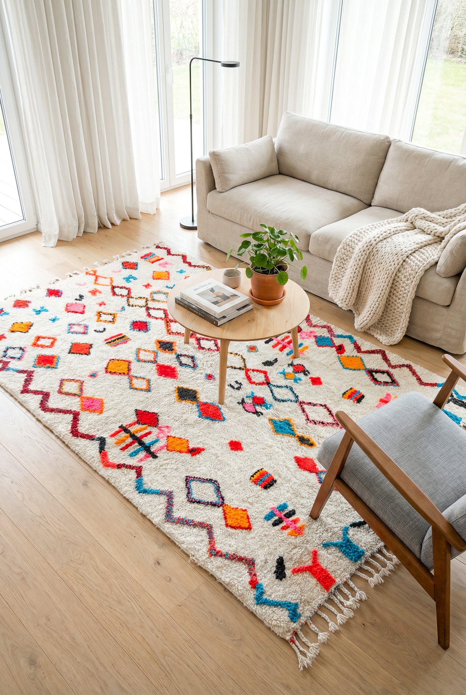 Colorful Berber rug 207 x 334 cm - n°2276