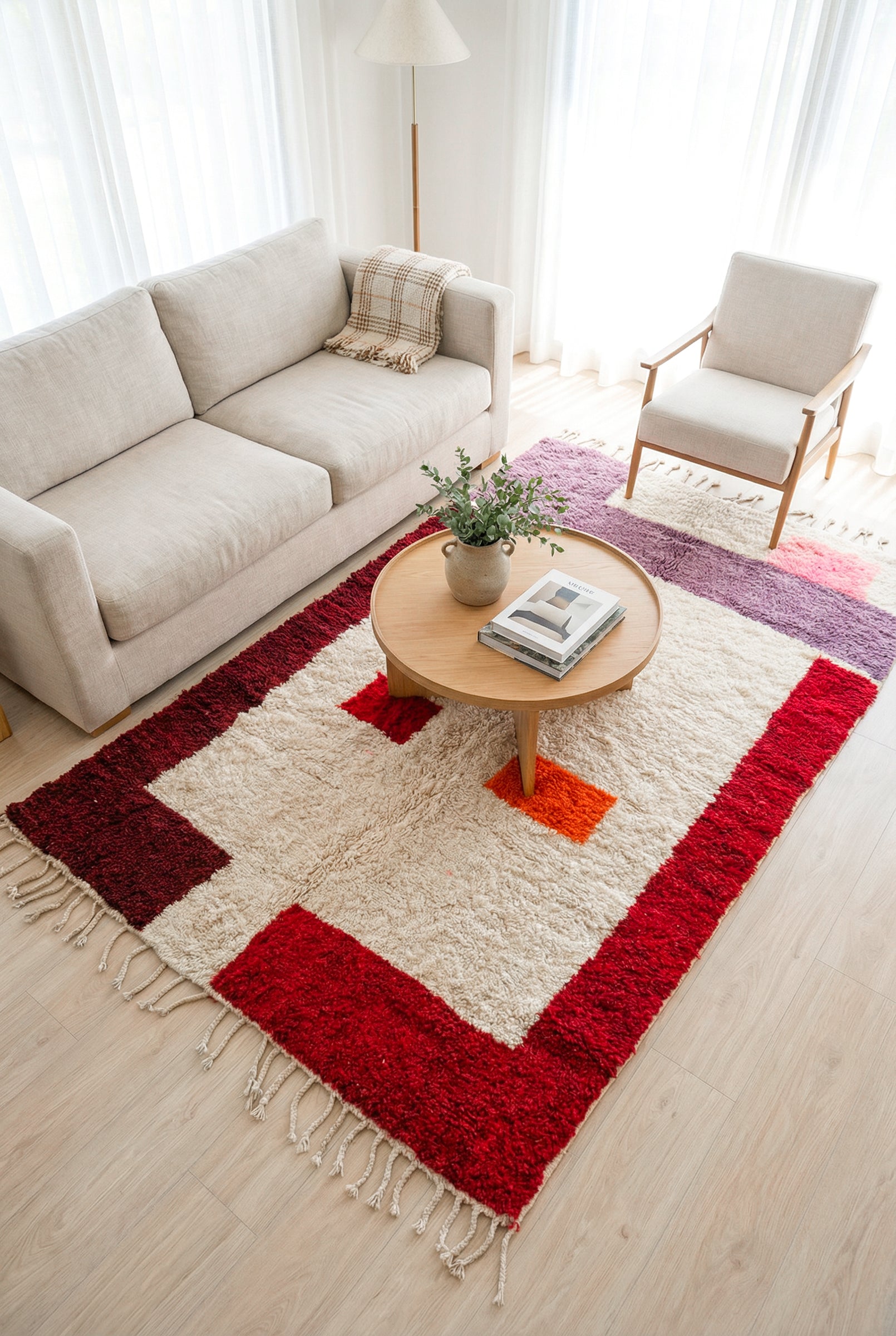 Tapis berbère coloré 150 x 305 cm - n°2189