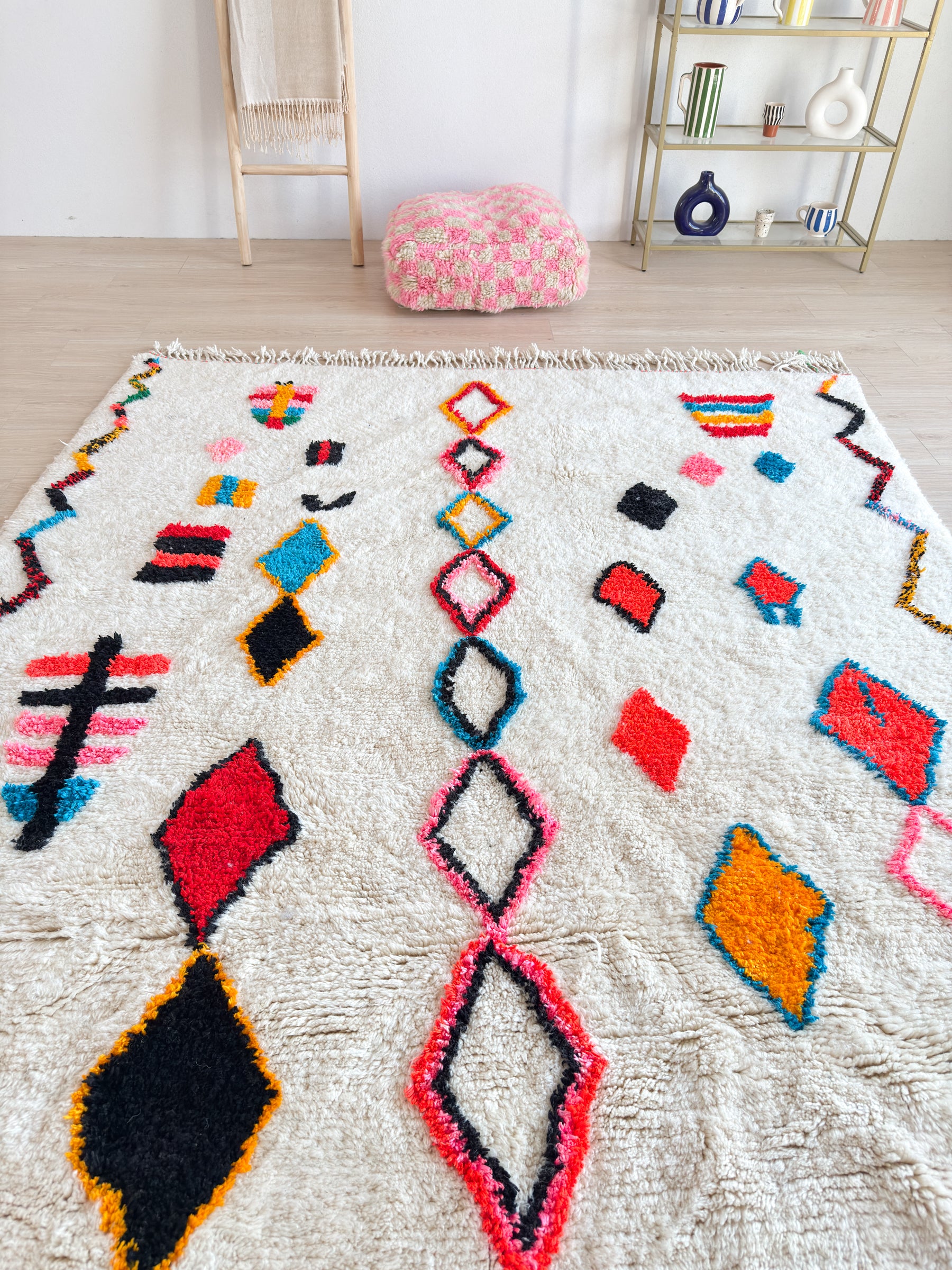 Colorful Berber rug 210 x 327 cm - No. 2477