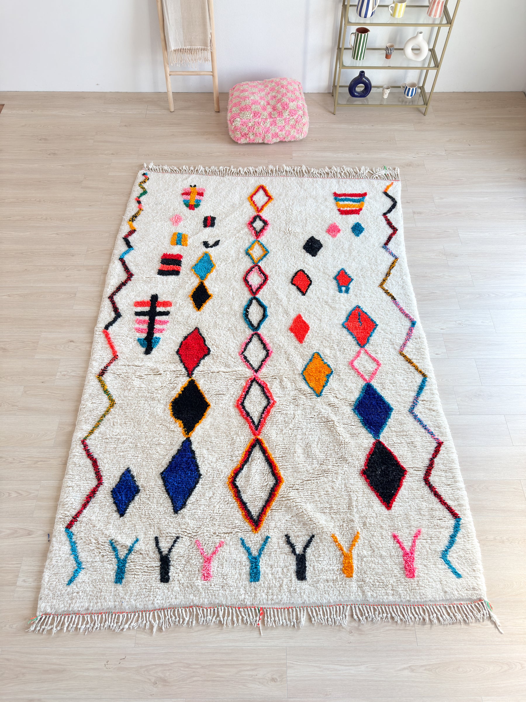 Colorful Berber rug 210 x 327 cm - No. 2477