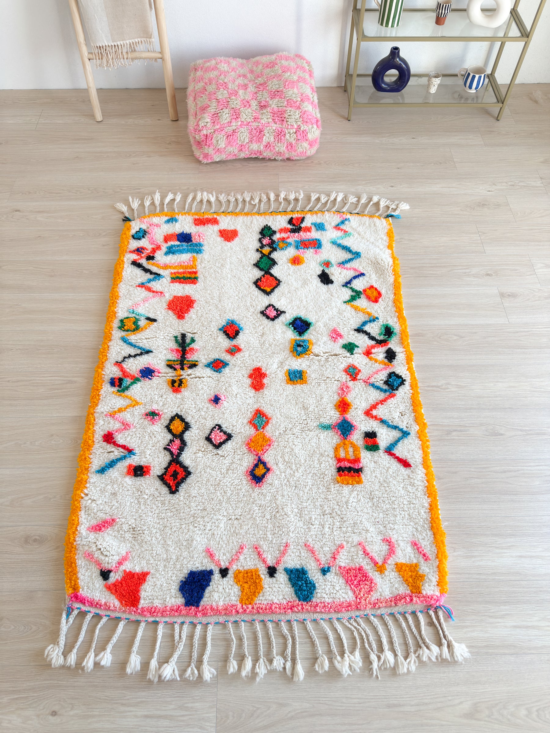 Tapis berbère coloré 119 x 197 cm - n°2537