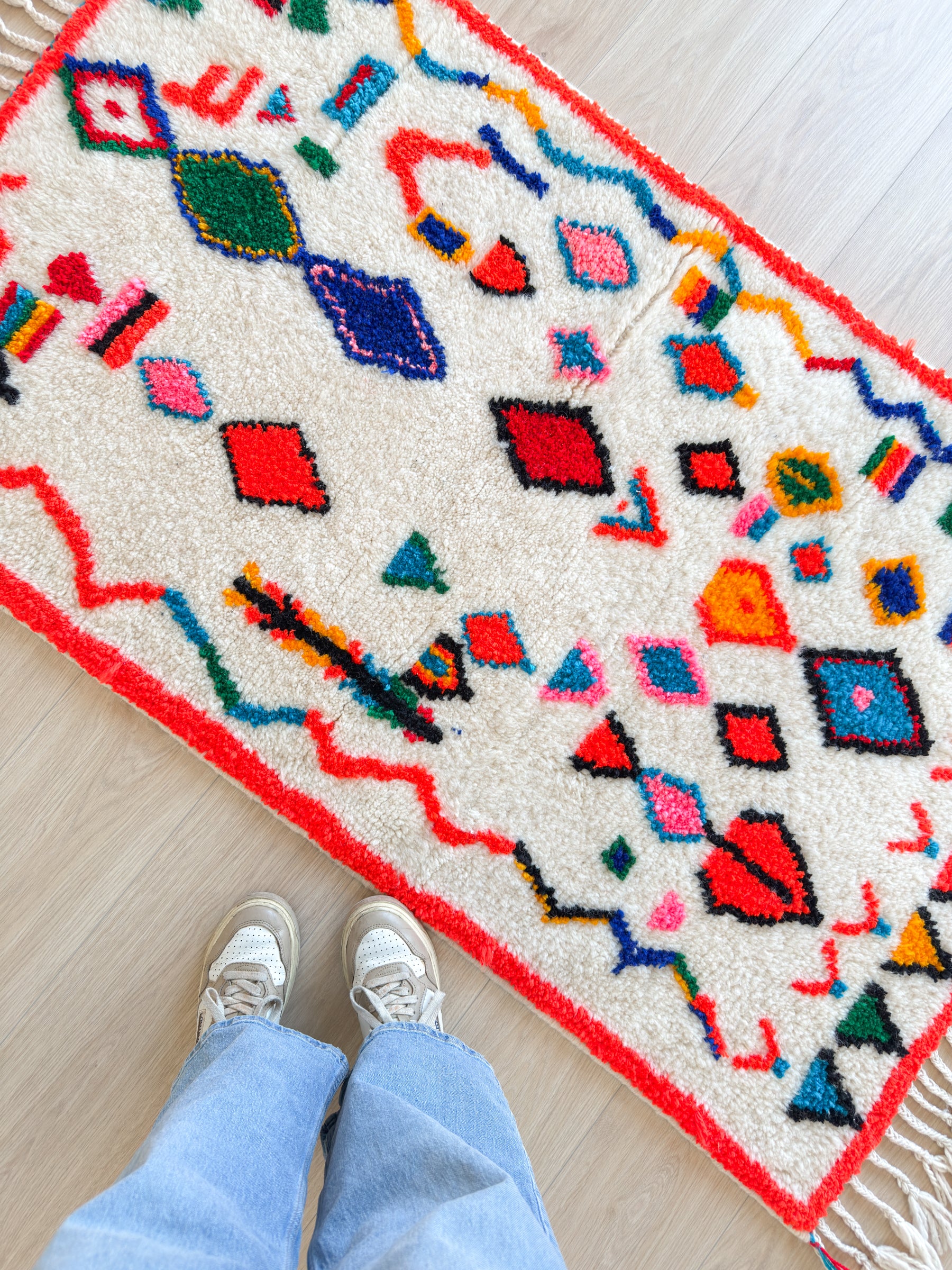 Tapis berbère coloré 91 x 175 cm - n°2473