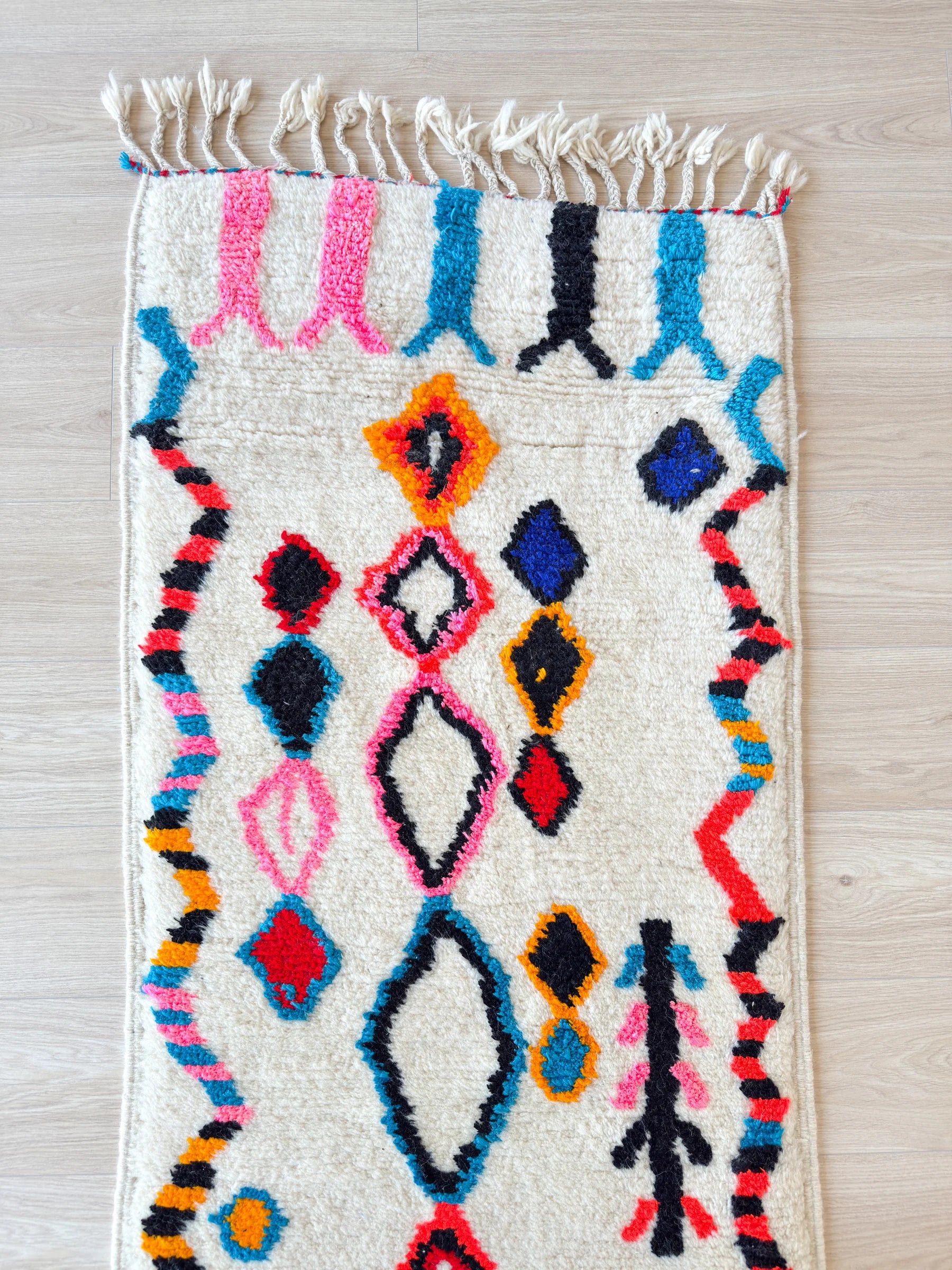 Kleurrijke Berberse loperkleed 80 x 302 cm - n°2306