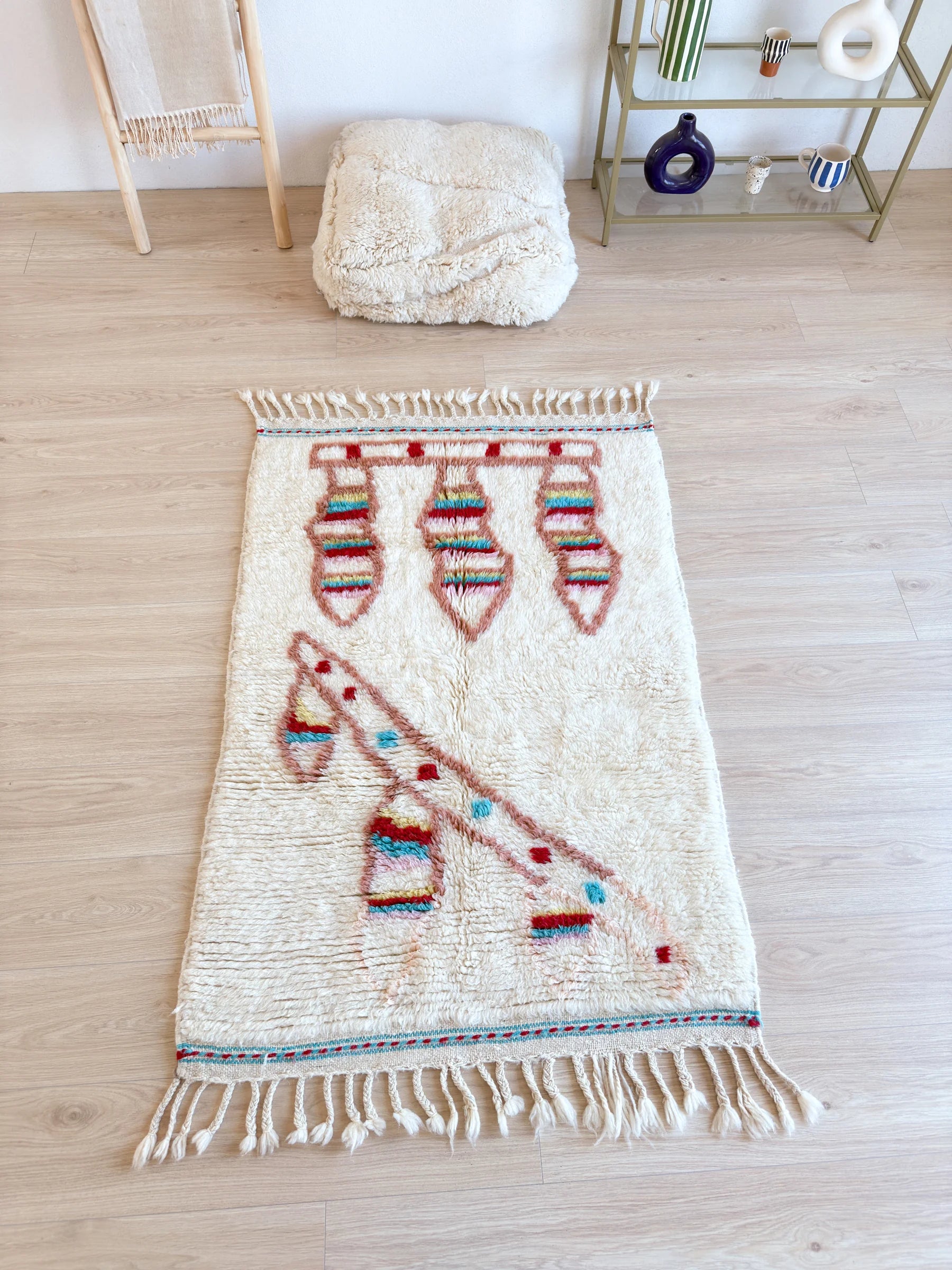 Colorful Berber rug 99 x 165 cm - n°2294