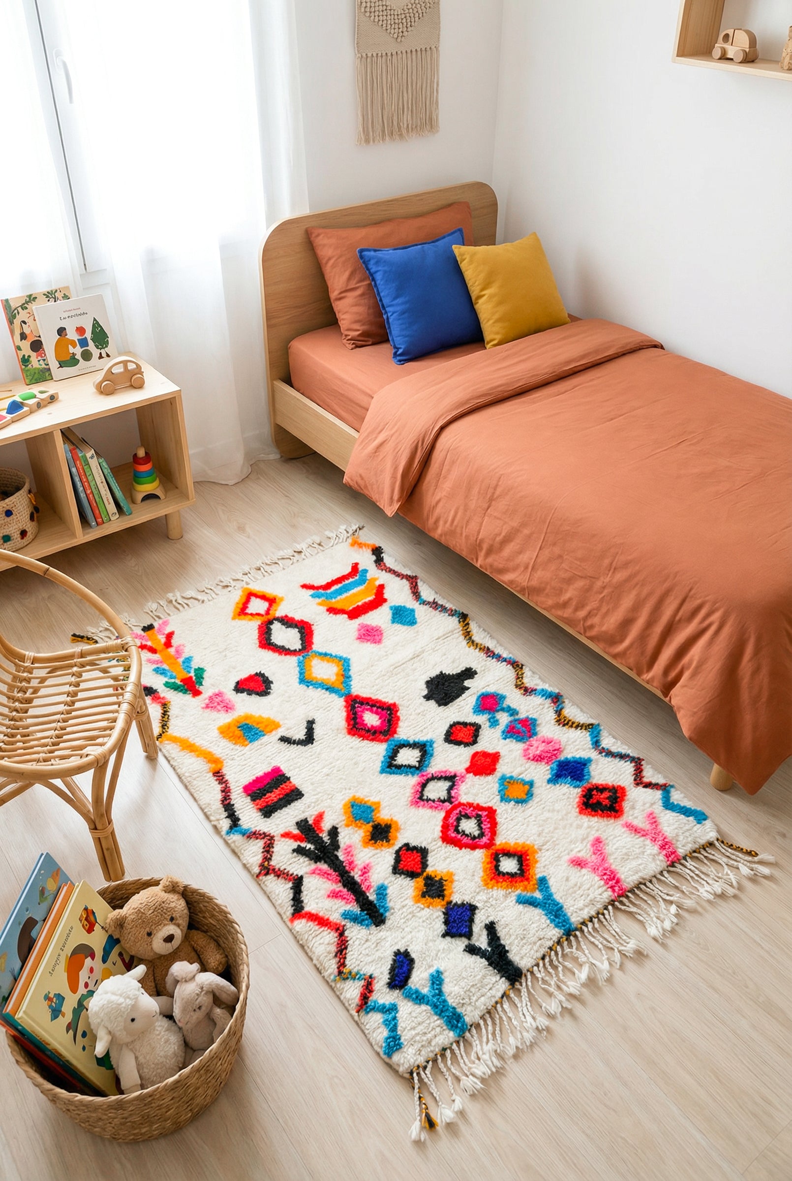 Tapis berbère coloré 85 x 137 cm - n°1991