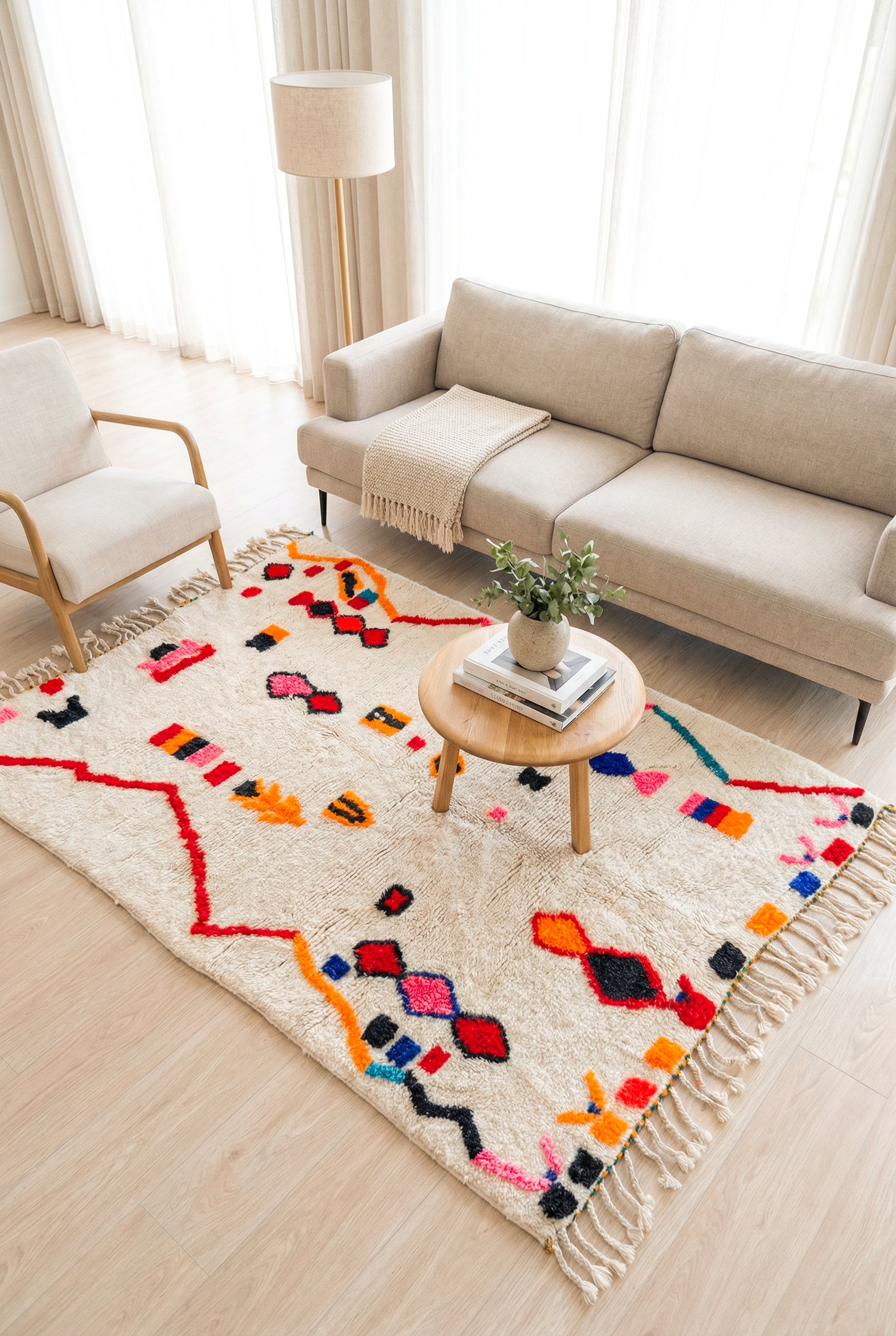 Tapis berbère coloré 147 x 217 cm - n°2443