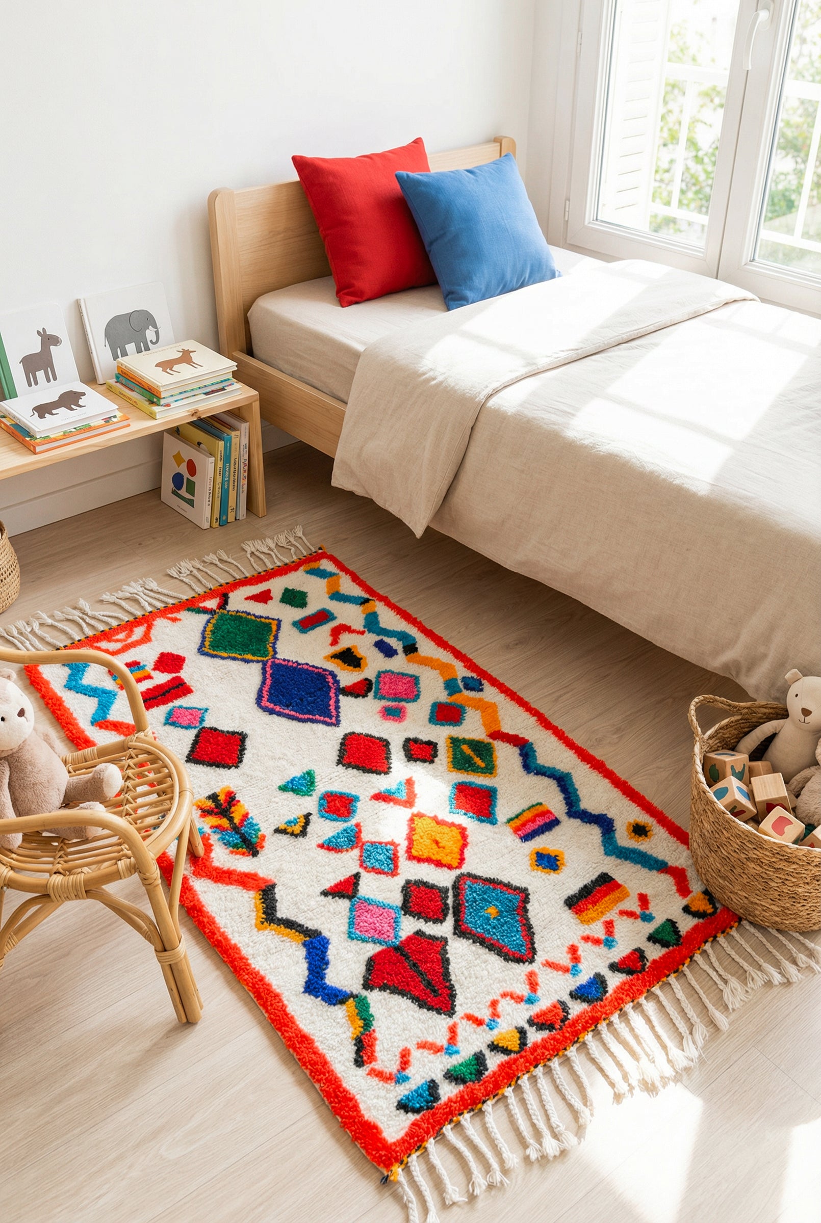 Tapis berbère coloré 98 x 187 cm - n°2454