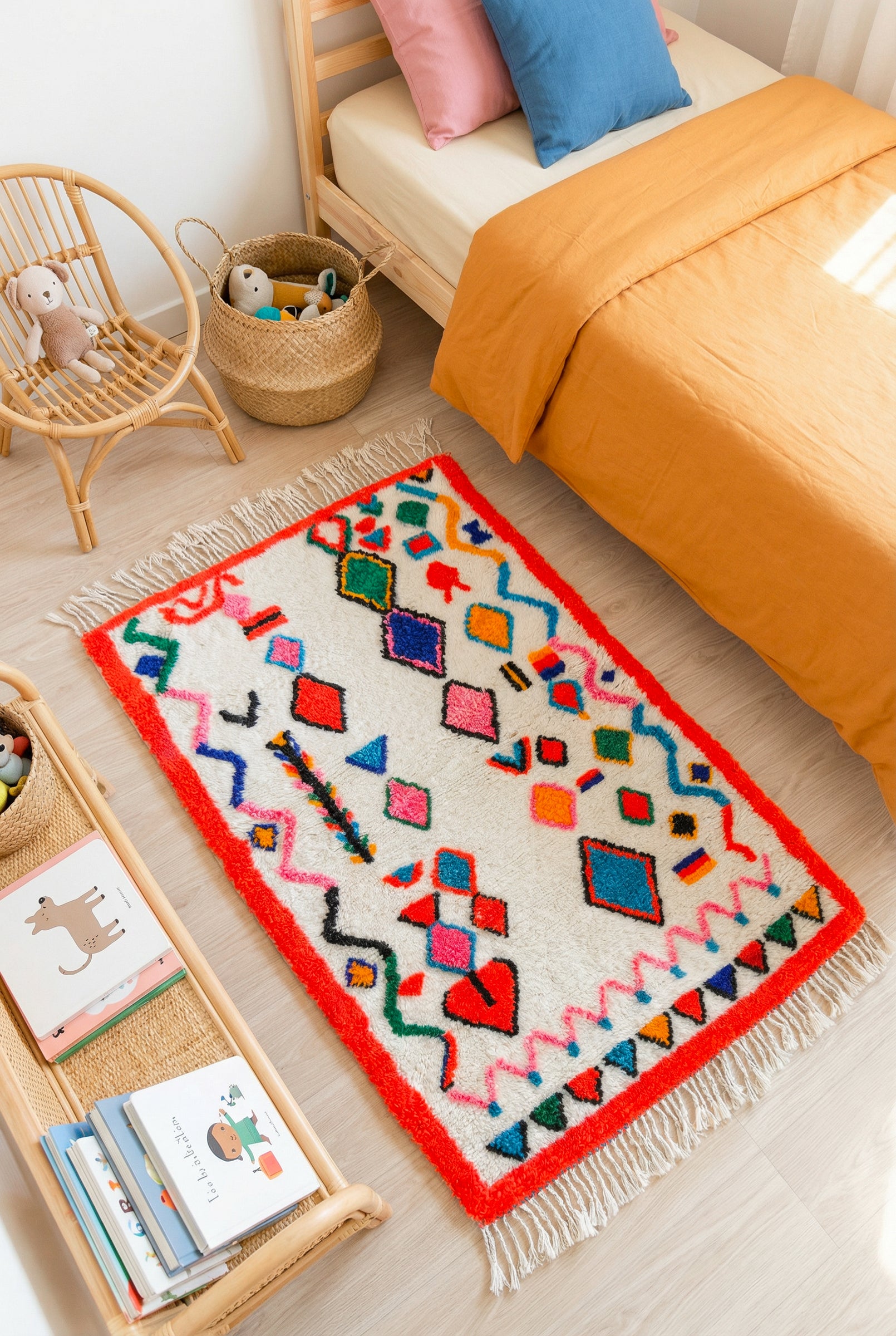 Tapis berbère coloré 113 x 185 cm - n°2435