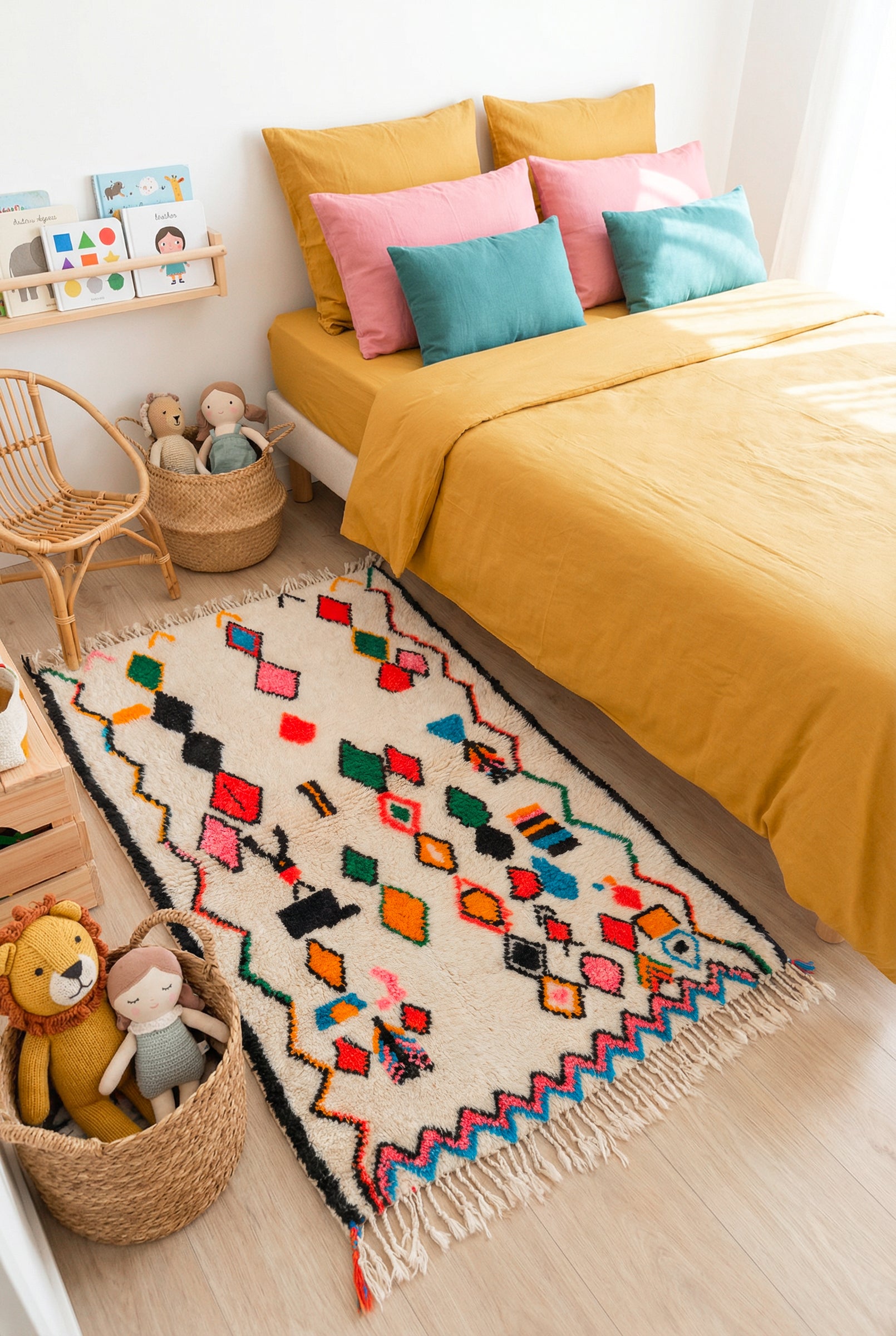 Tapis berbère coloré 105 x 174 cm - n°2453