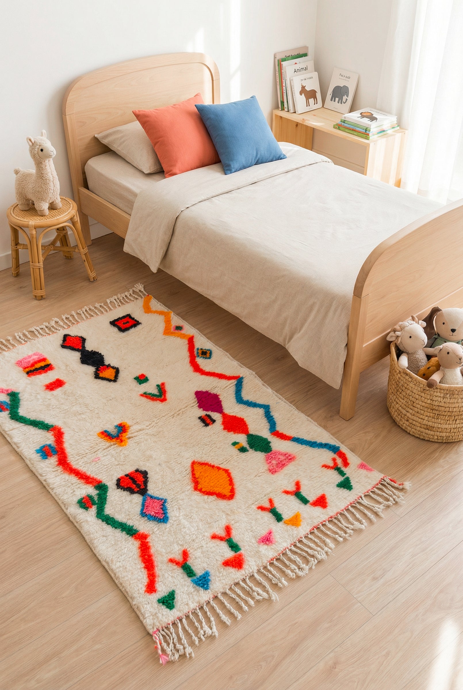 Tapis berbère coloré 96 x 176 cm - n°2456