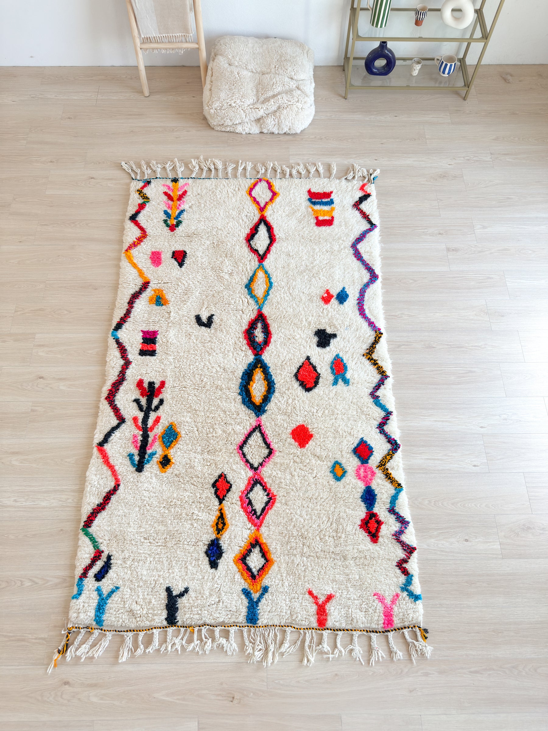 Tapis berbère coloré 150 x 266 cm - n°2610