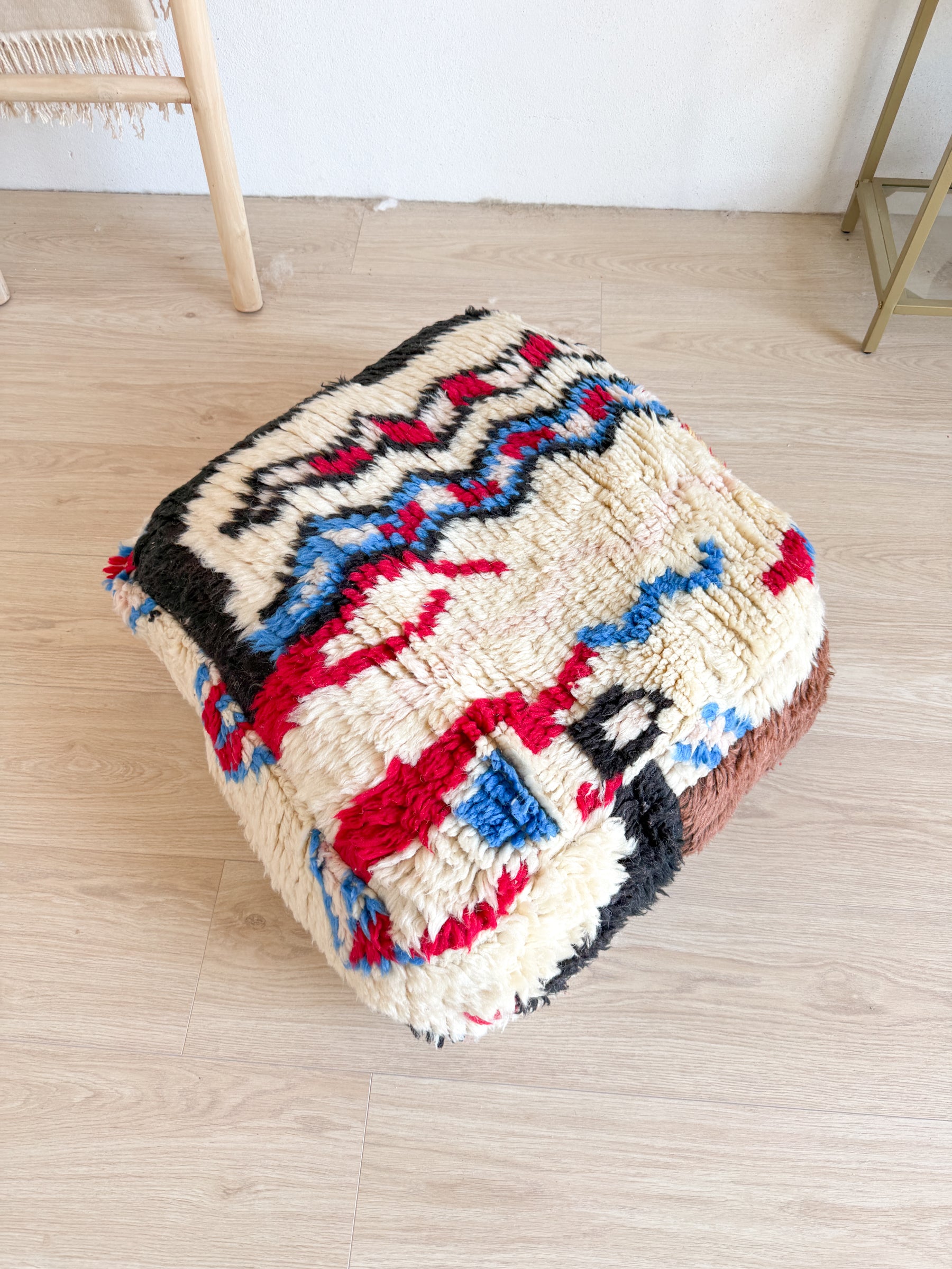 Pouf Marocchino, pouf berbero colorato - 60 x 60 cm - n°138