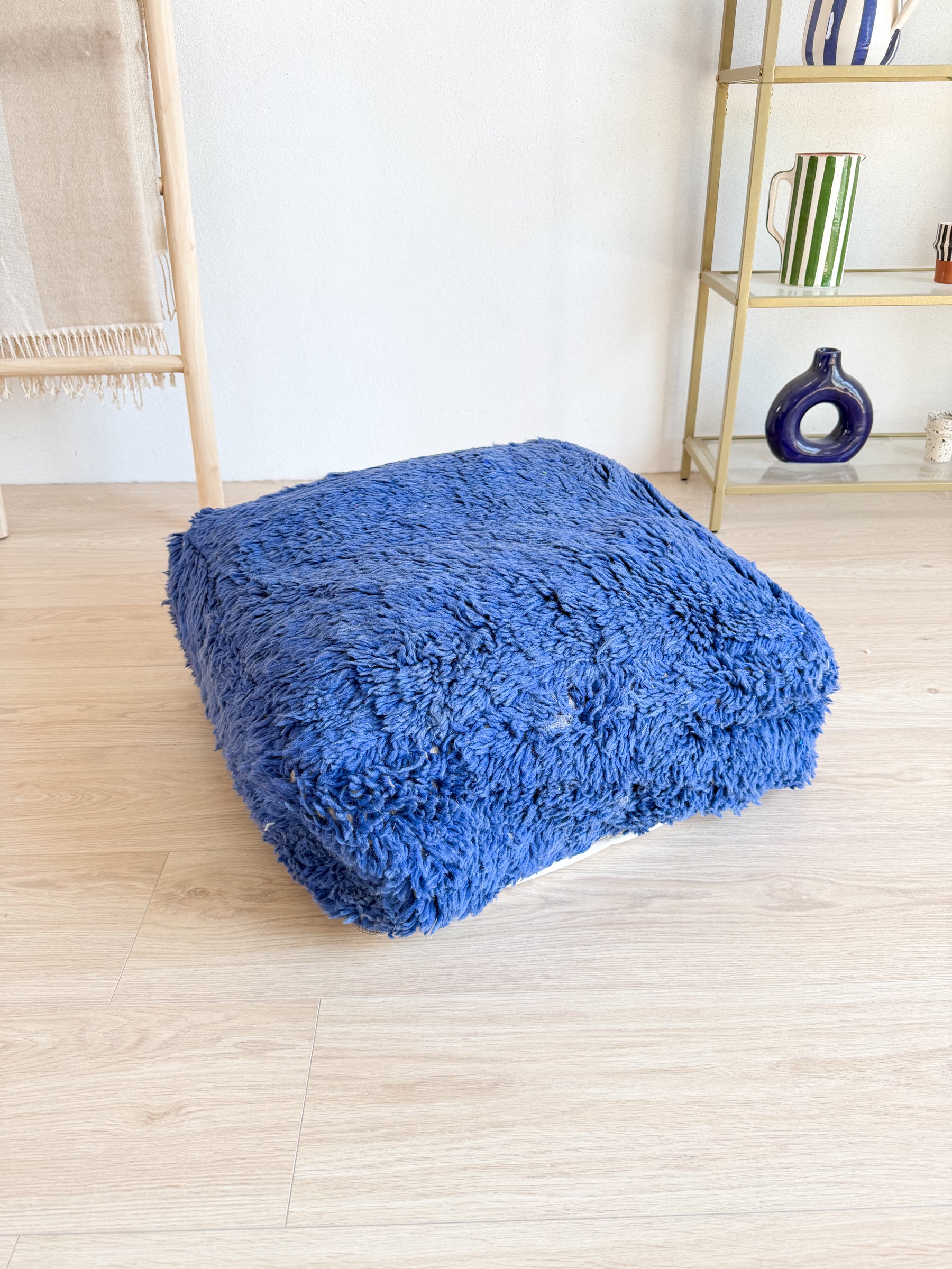 Marokkanischer Pouf, bunter Berber-Pouf - 60 x 60 cm - Nr. 68