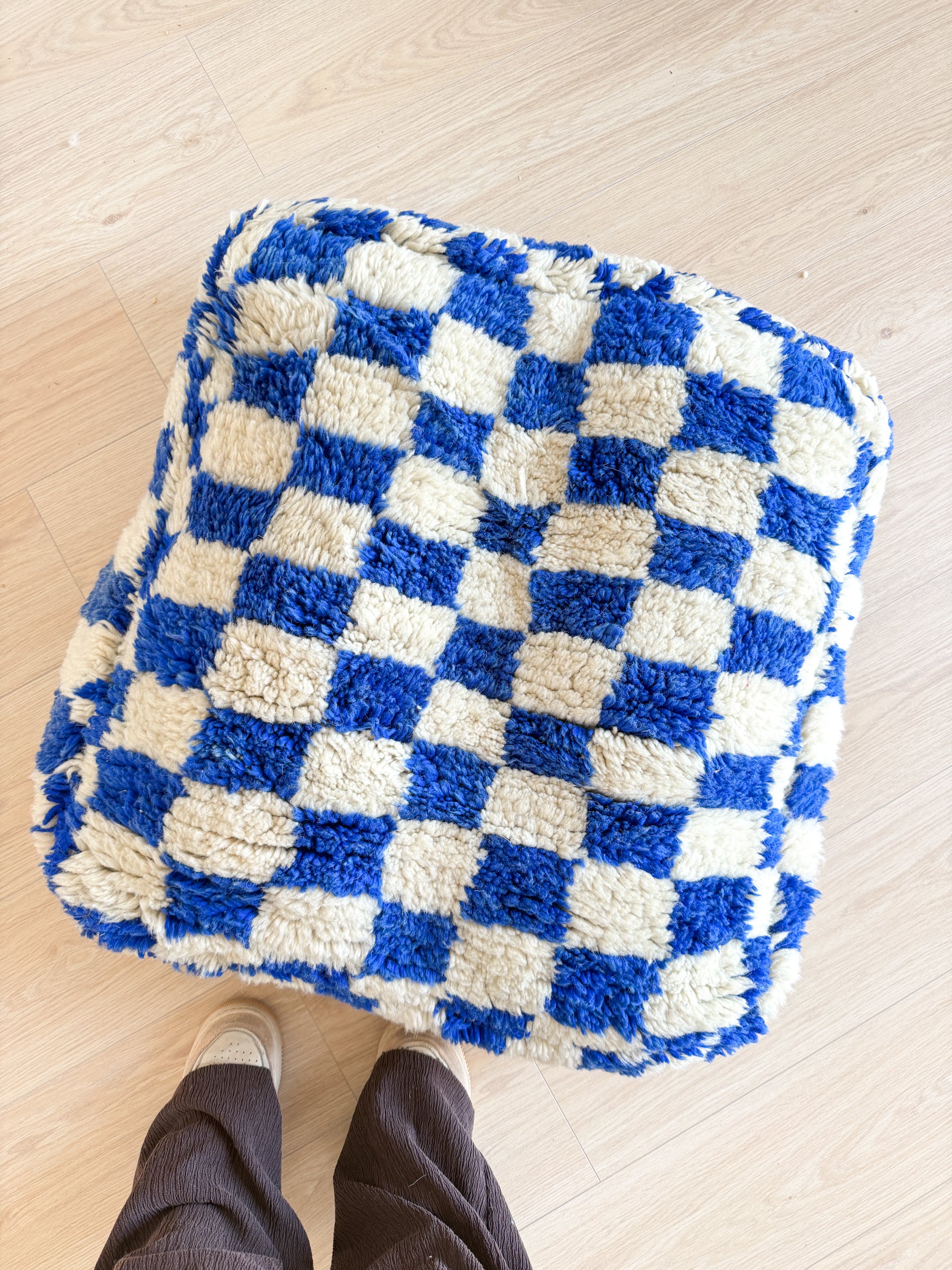 Marokkaanse Poef, kleurrijke Berber poef - 60 x 60 cm - n°119
