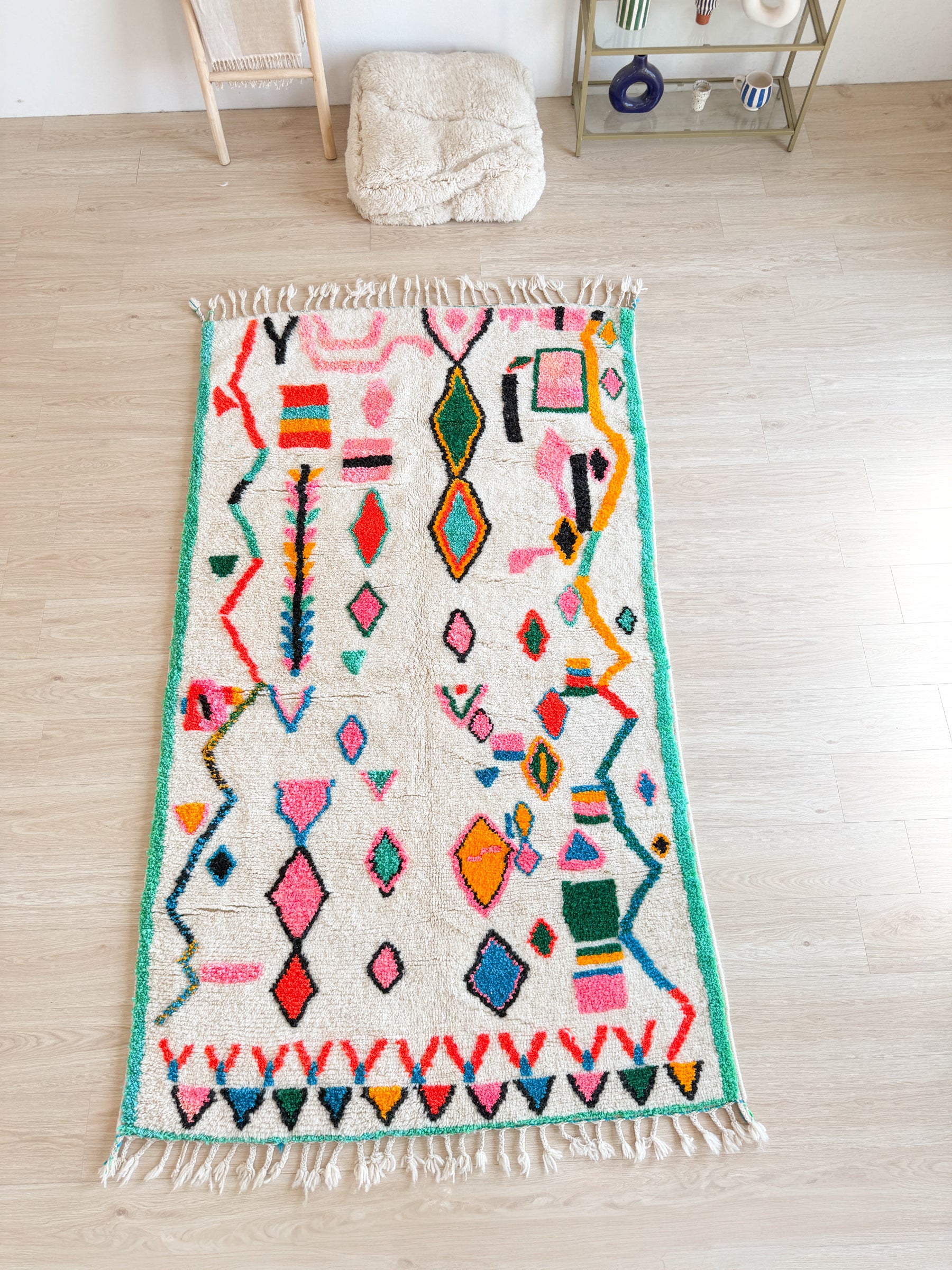 Tapis berbère coloré 149 x 275 cm - n°2639