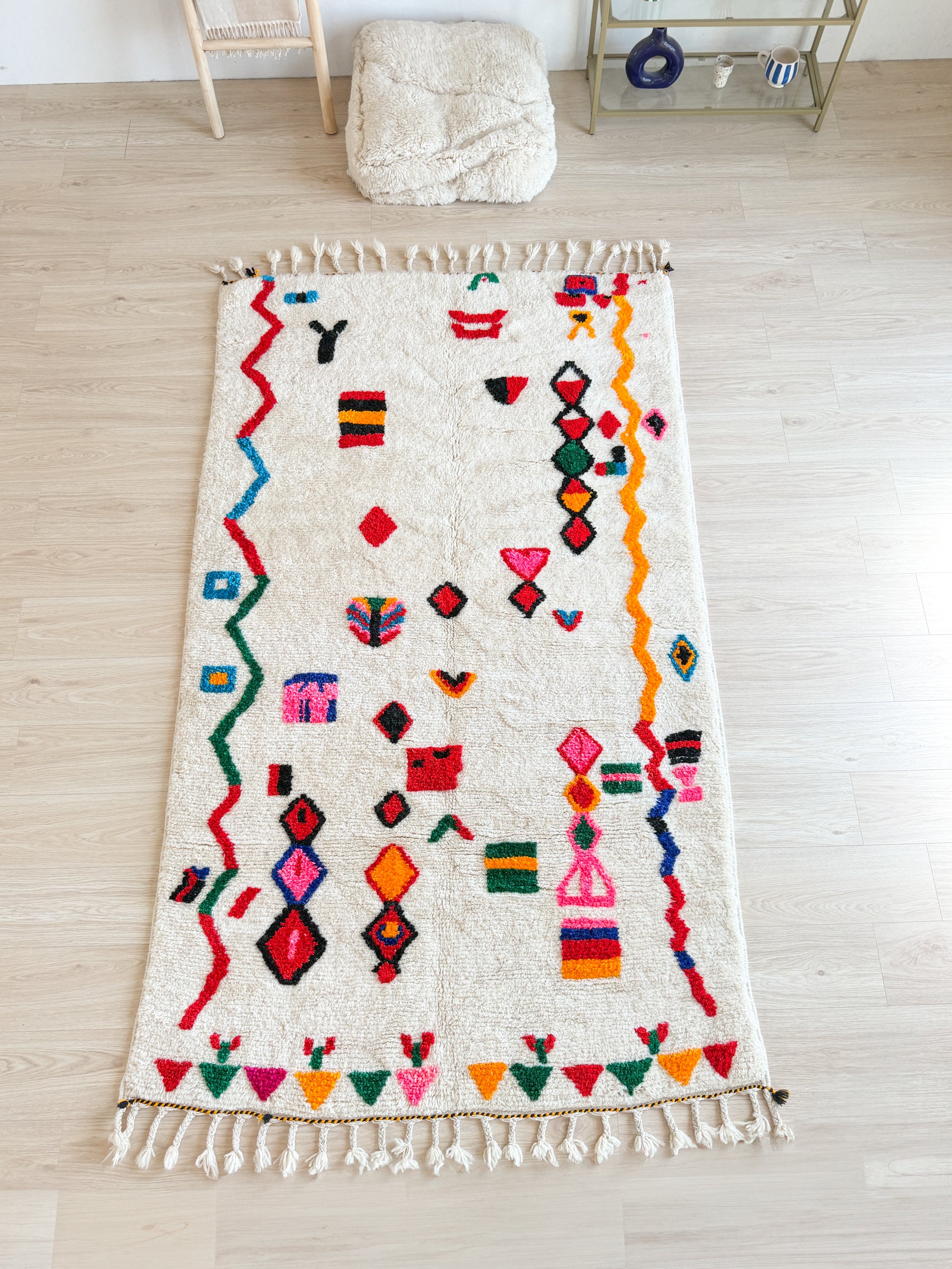 Tapis berbère coloré 150 x 268 cm - n°2652
