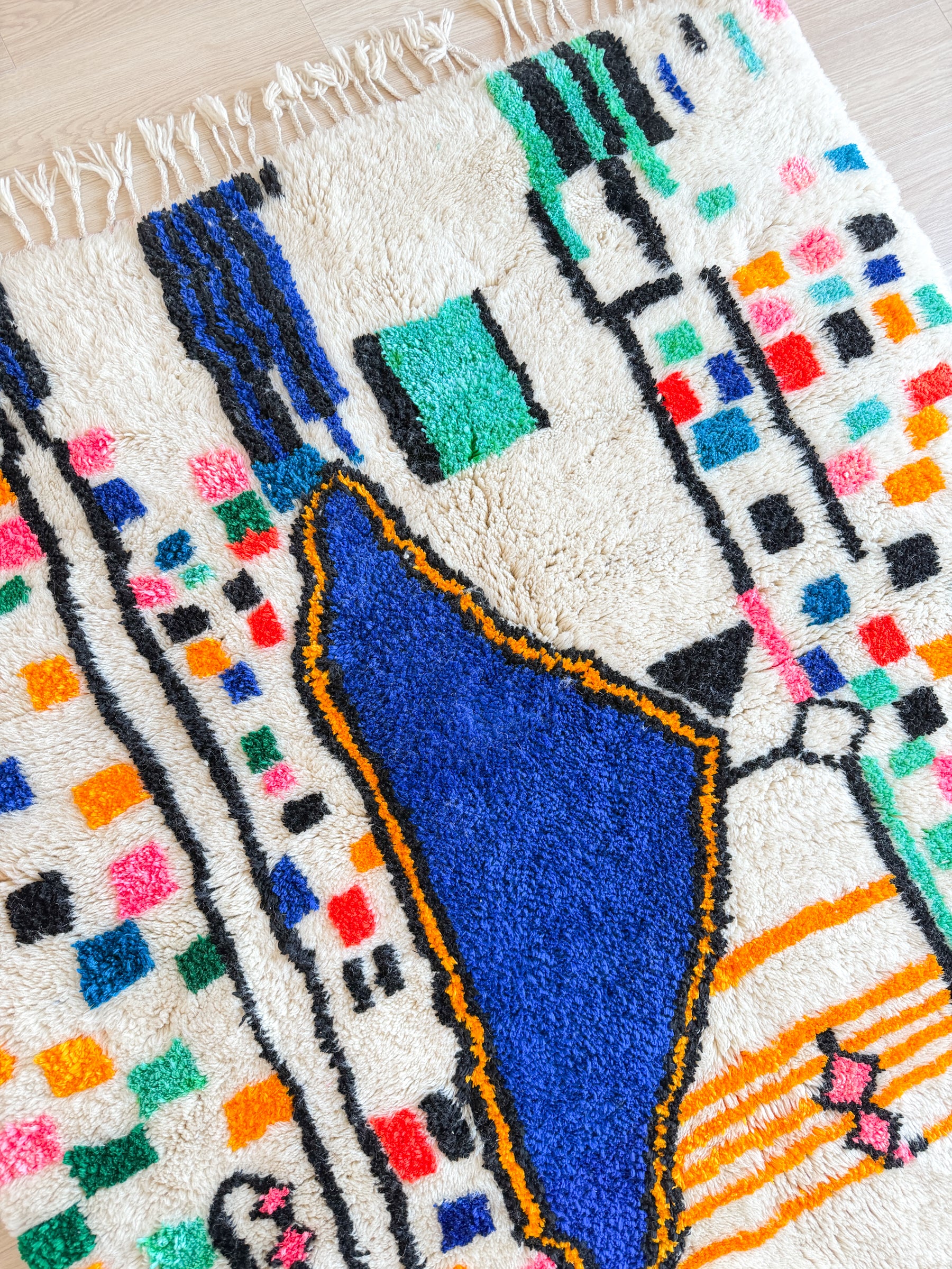 Tapis berbère coloré 159 x 230 cm - n°2649