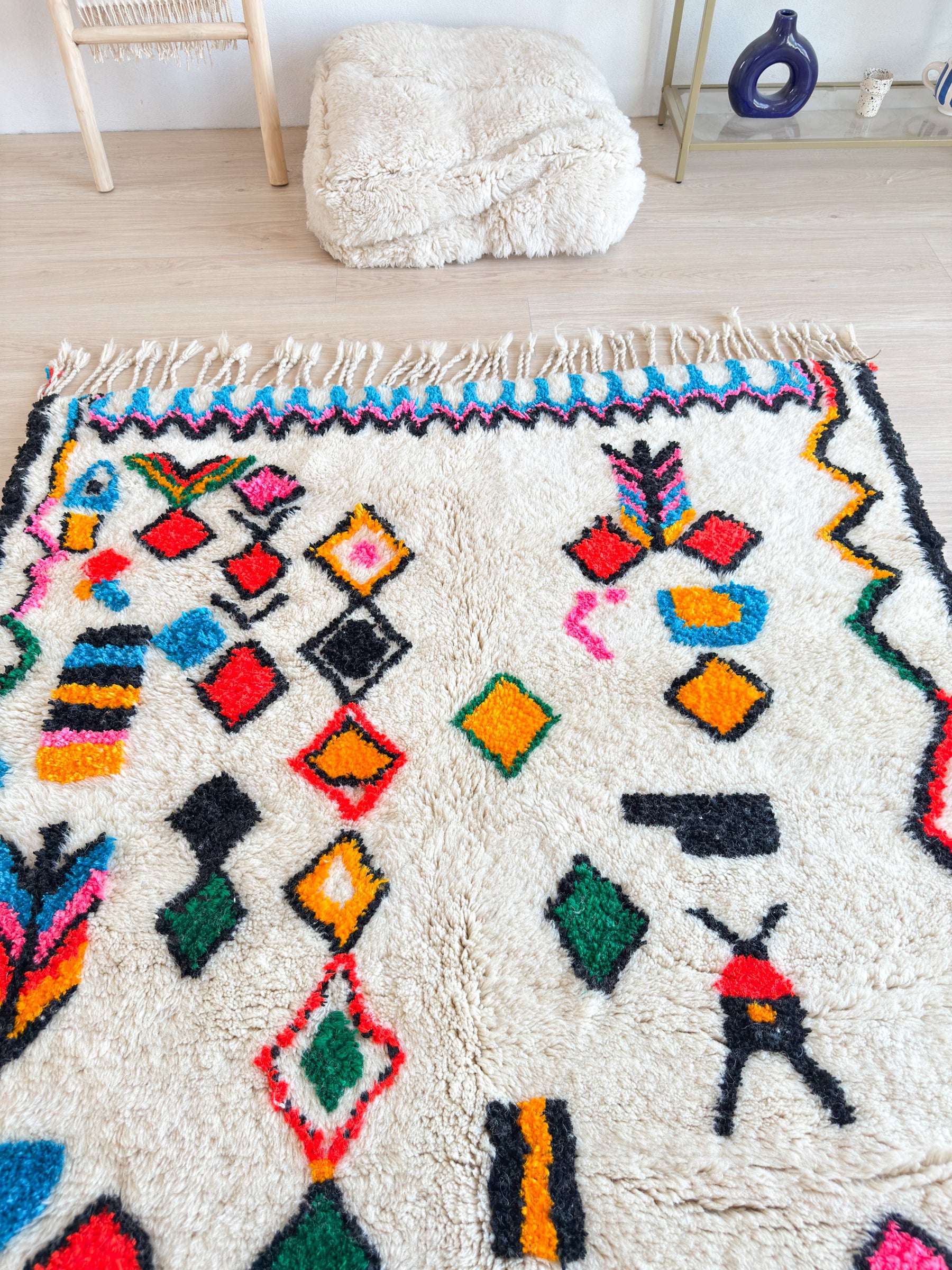 Tapis berbère coloré 151 x 221 cm - n°2648