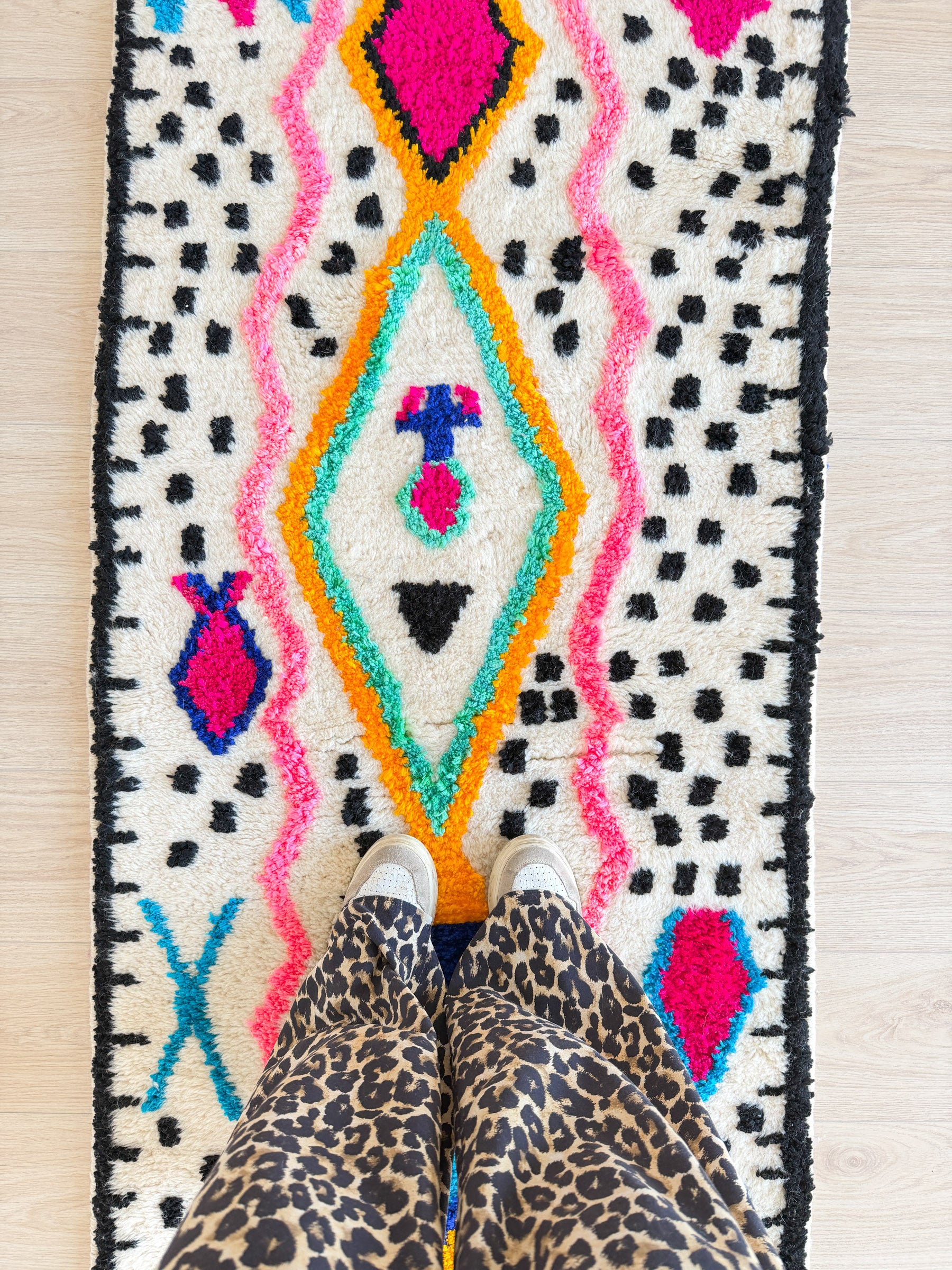 Farbenfroher Berber-Läuferteppich 80 x 250 cm - Nr. 2323