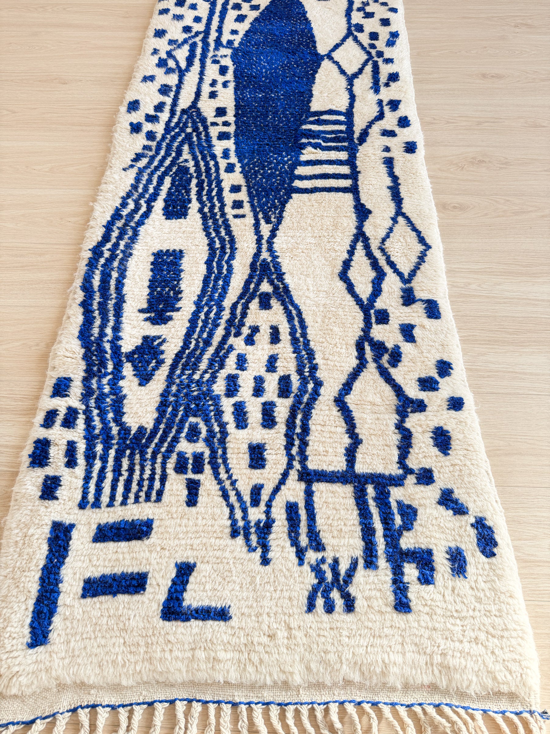 Kleurrijke Berberse lopertapijt 88 x 263 cm - n°2267