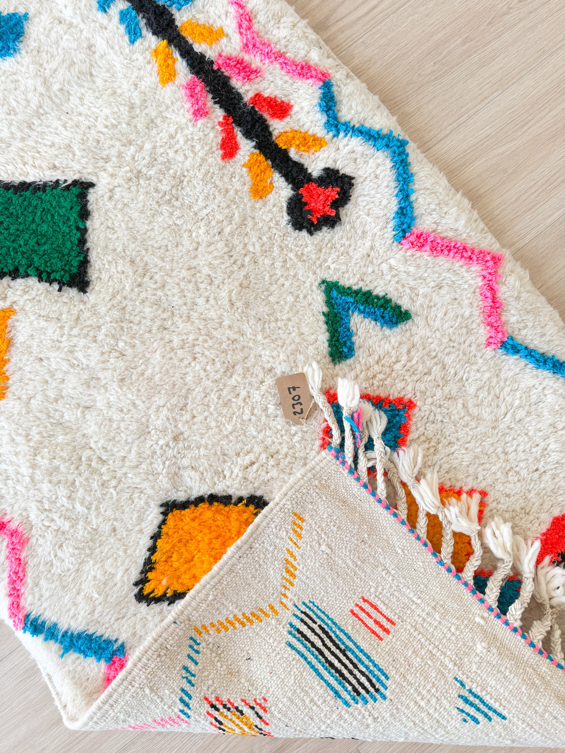 Colorful Berber hallway runner 85 x 250 cm - No. 2307