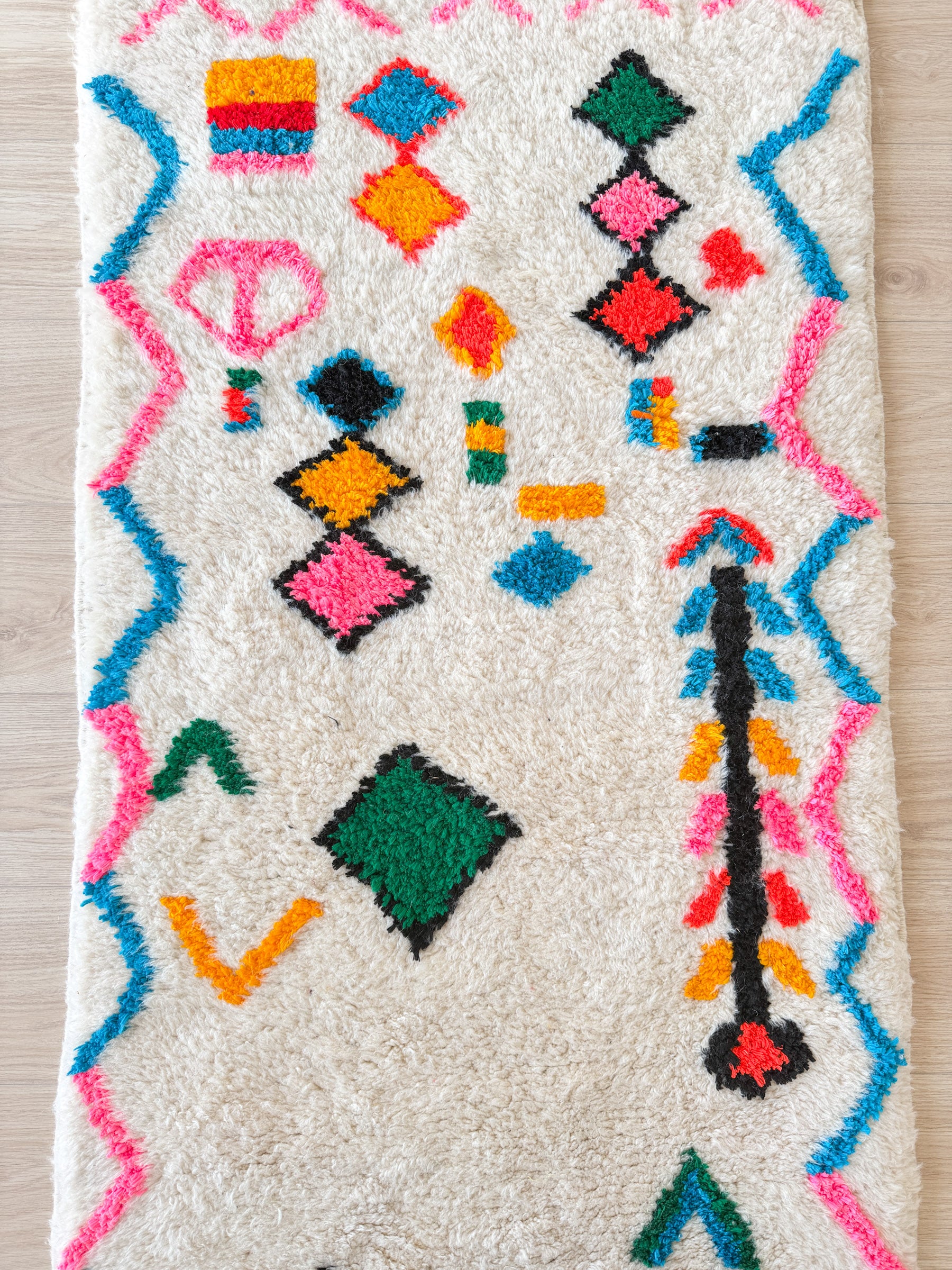 Colorful Berber hallway runner 85 x 250 cm - No. 2307