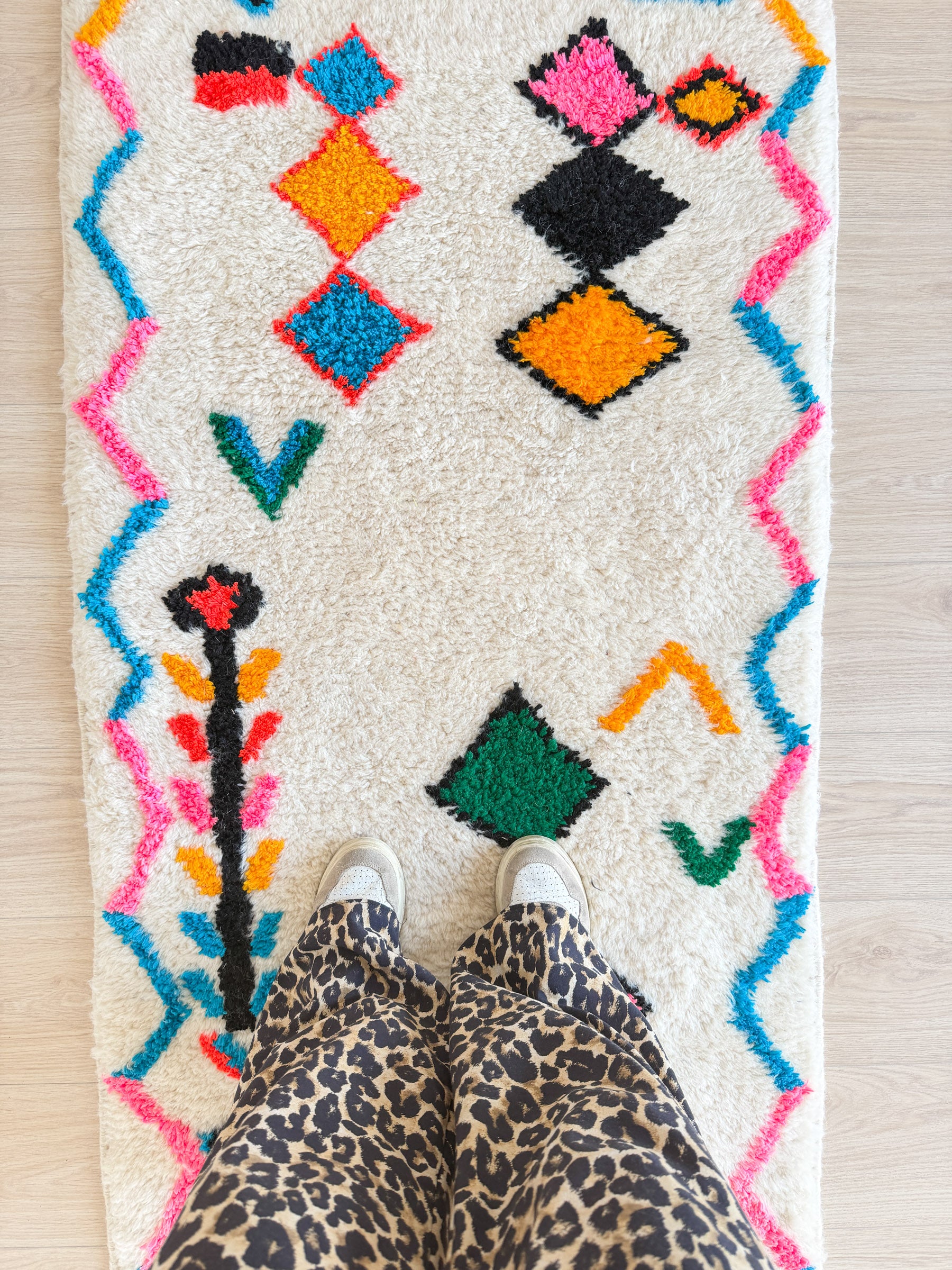 Colorful Berber hallway runner 85 x 250 cm - No. 2307