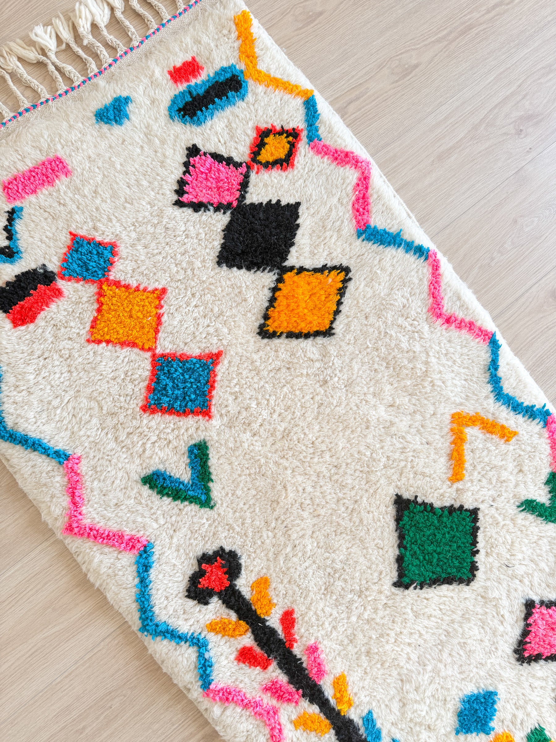 Colorful Berber hallway runner 85 x 250 cm - No. 2307