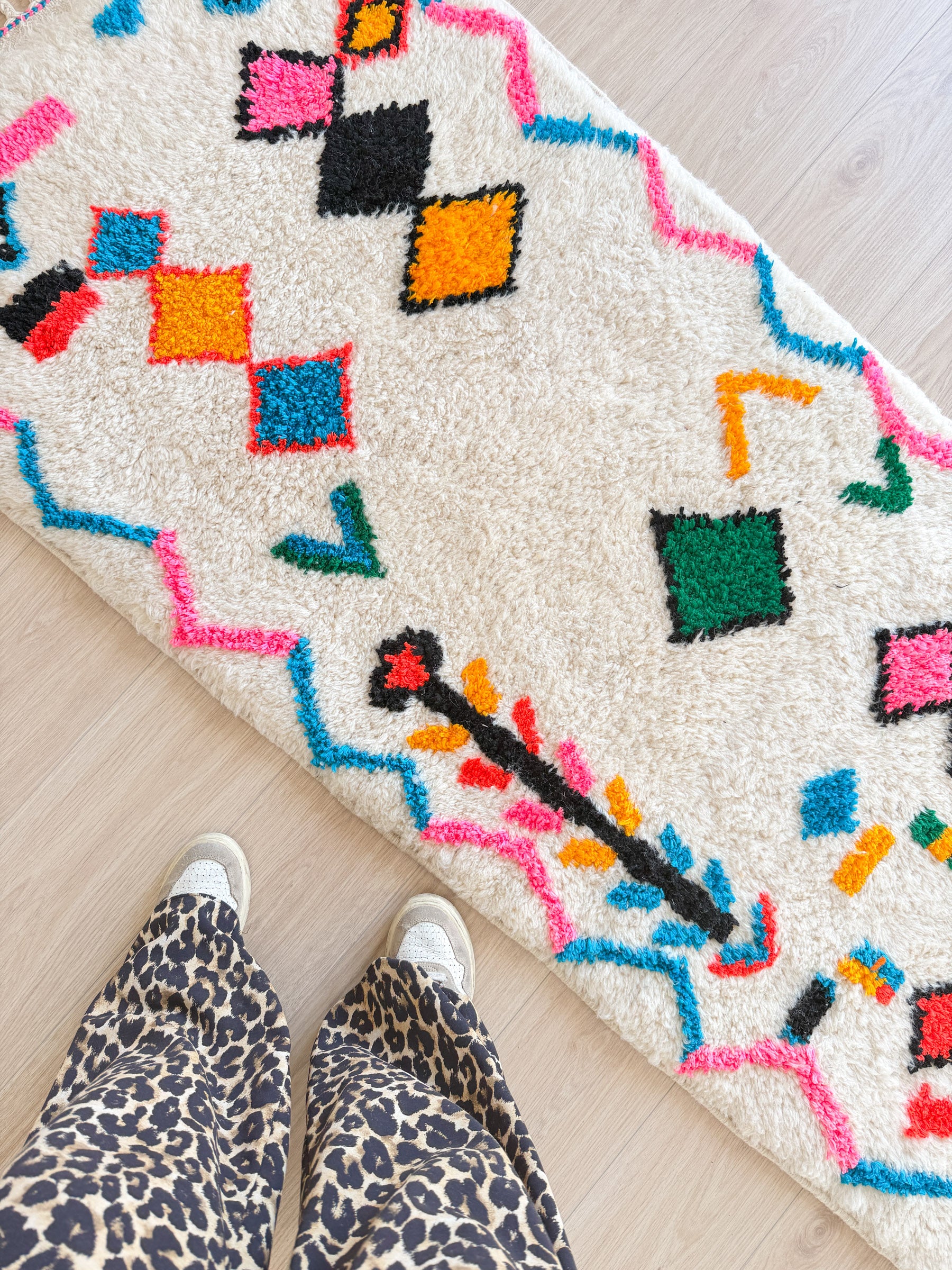 Colorful Berber hallway runner 85 x 250 cm - No. 2307