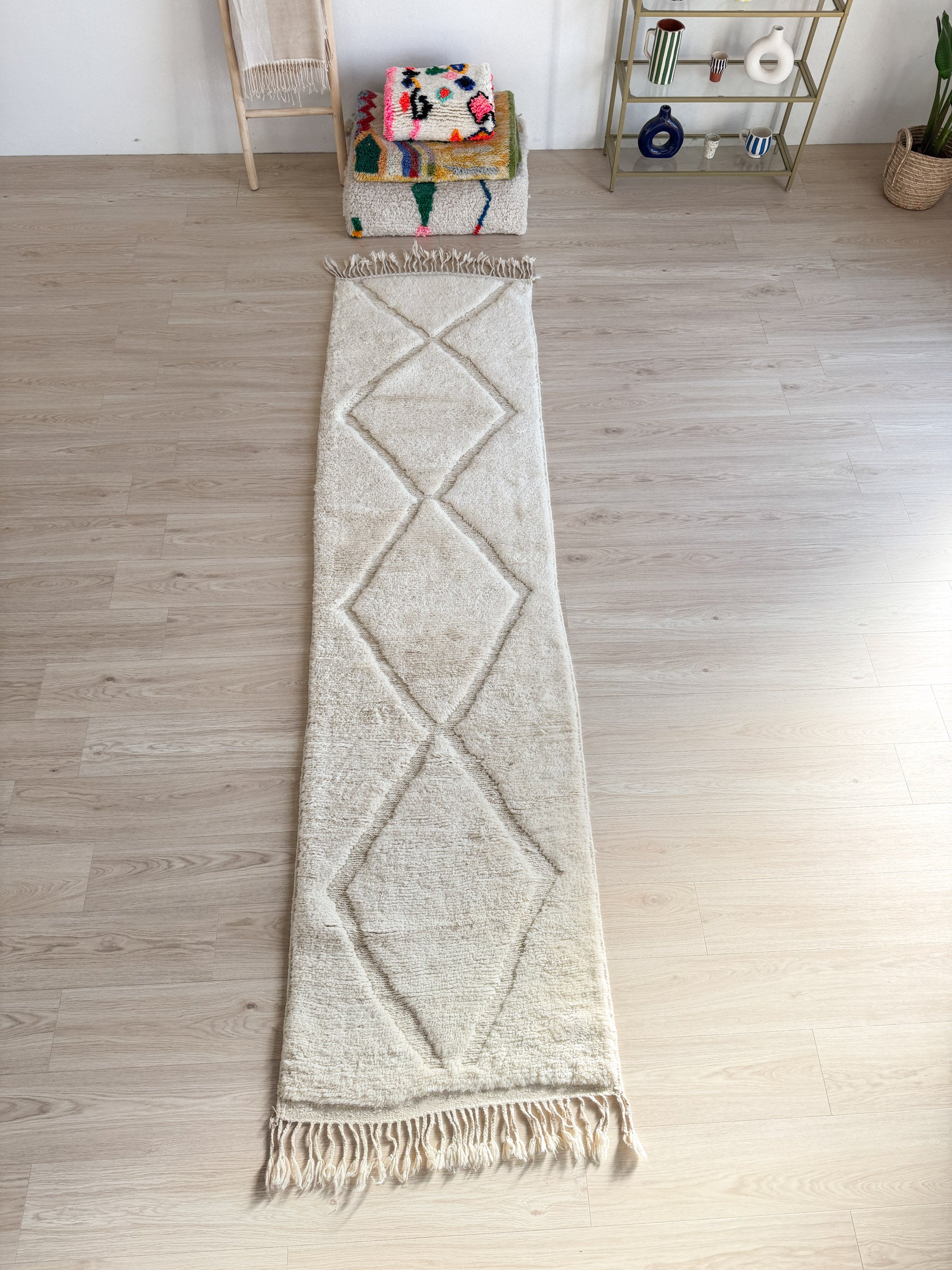 Tapis de couloir Beni Ouarain 82 x 327 cm - n°2336