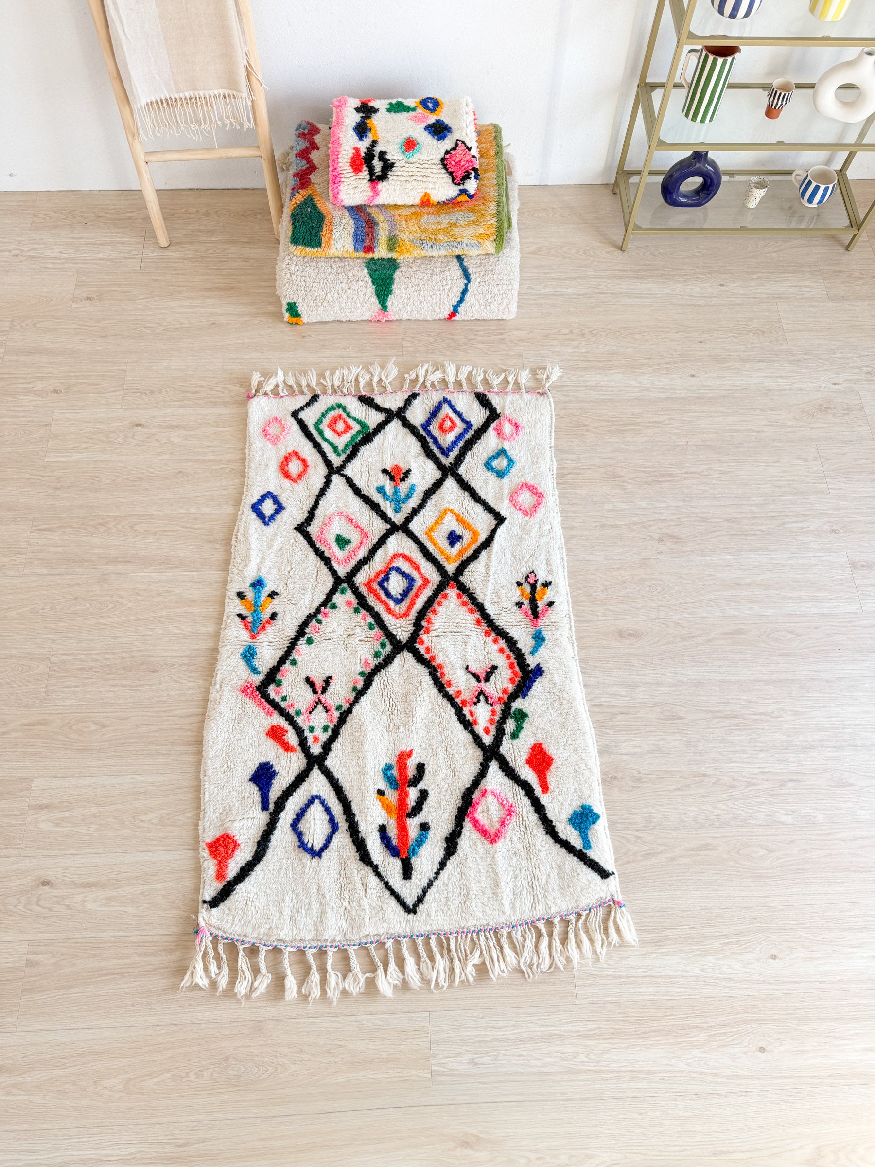 Colorful Berber rug 103 x 178 cm - No. 2411