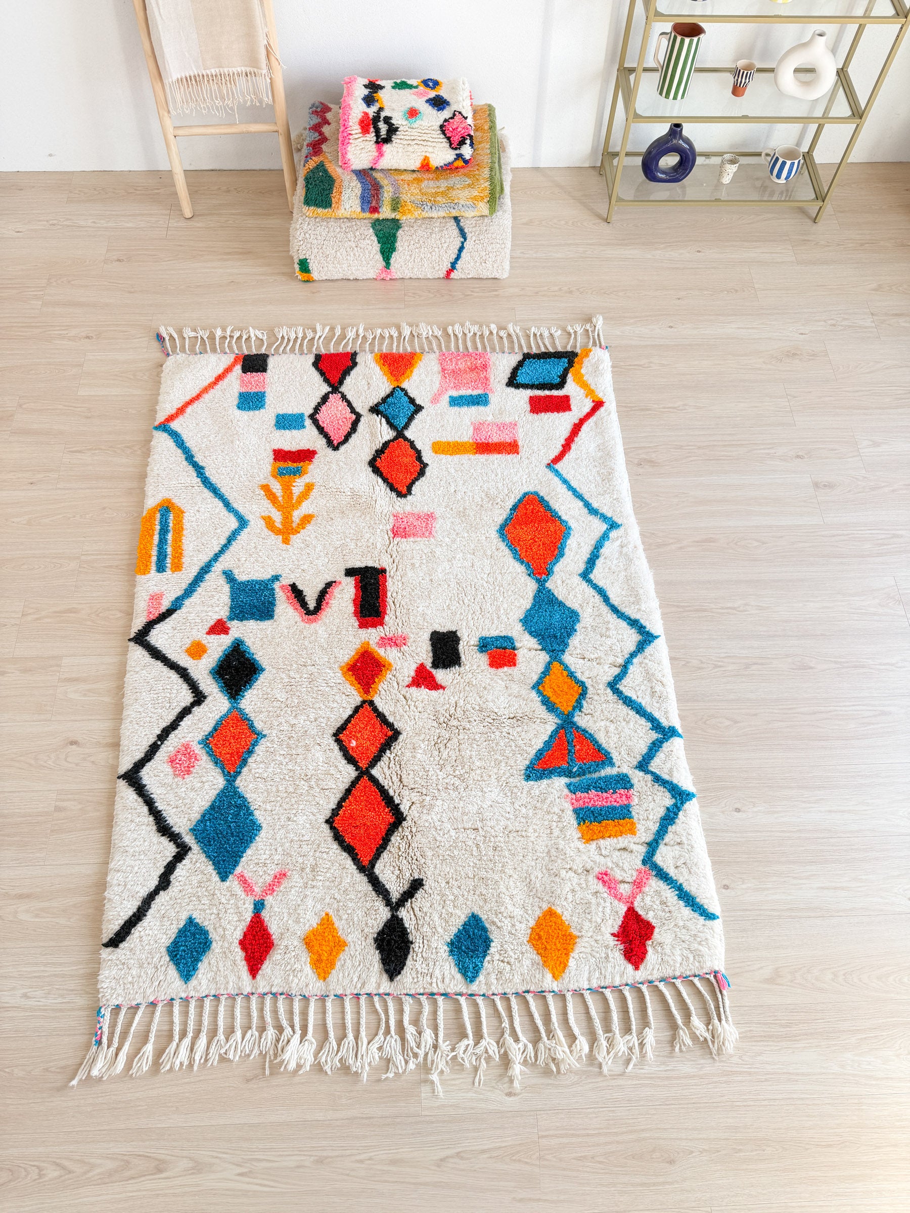 Färgglad berbermatta 154 x 225 cm - n°2364