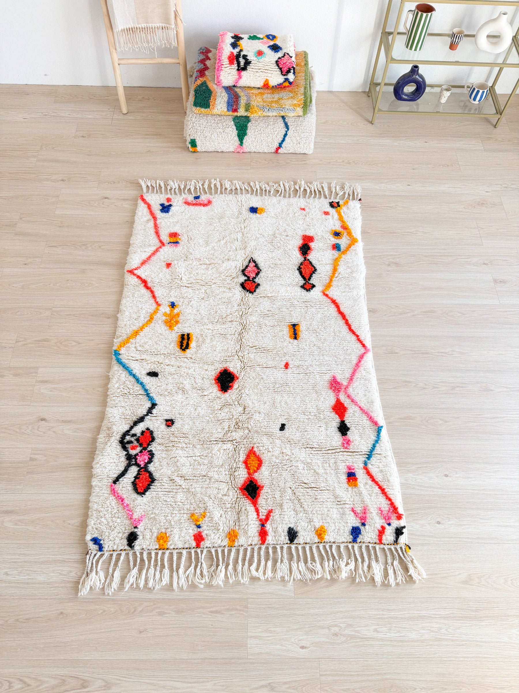 Tapis berbère coloré 126 x 208 cm - n°2469